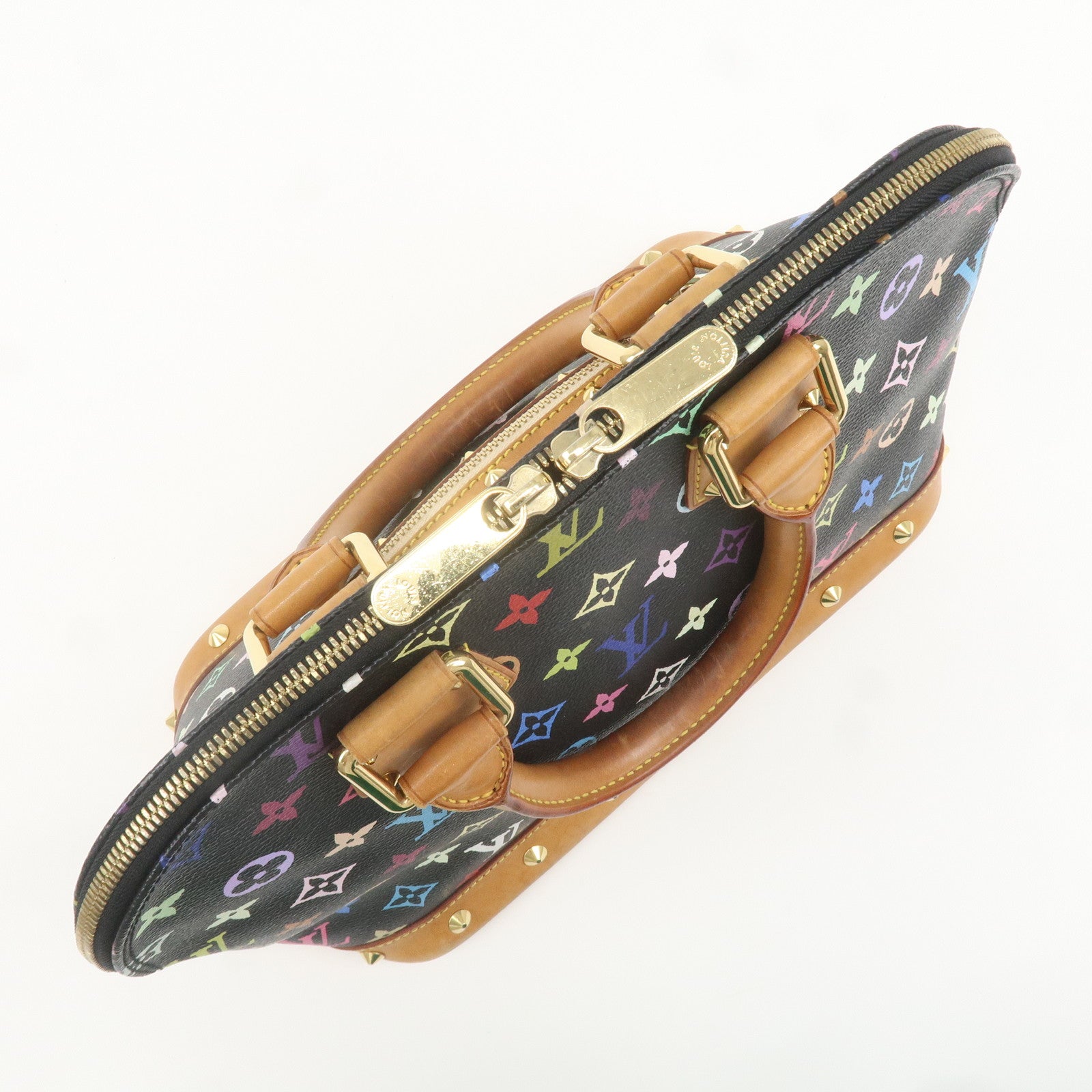 Louis Vuitton Monogram Multi Color Alma Hand Bag Noir M92646