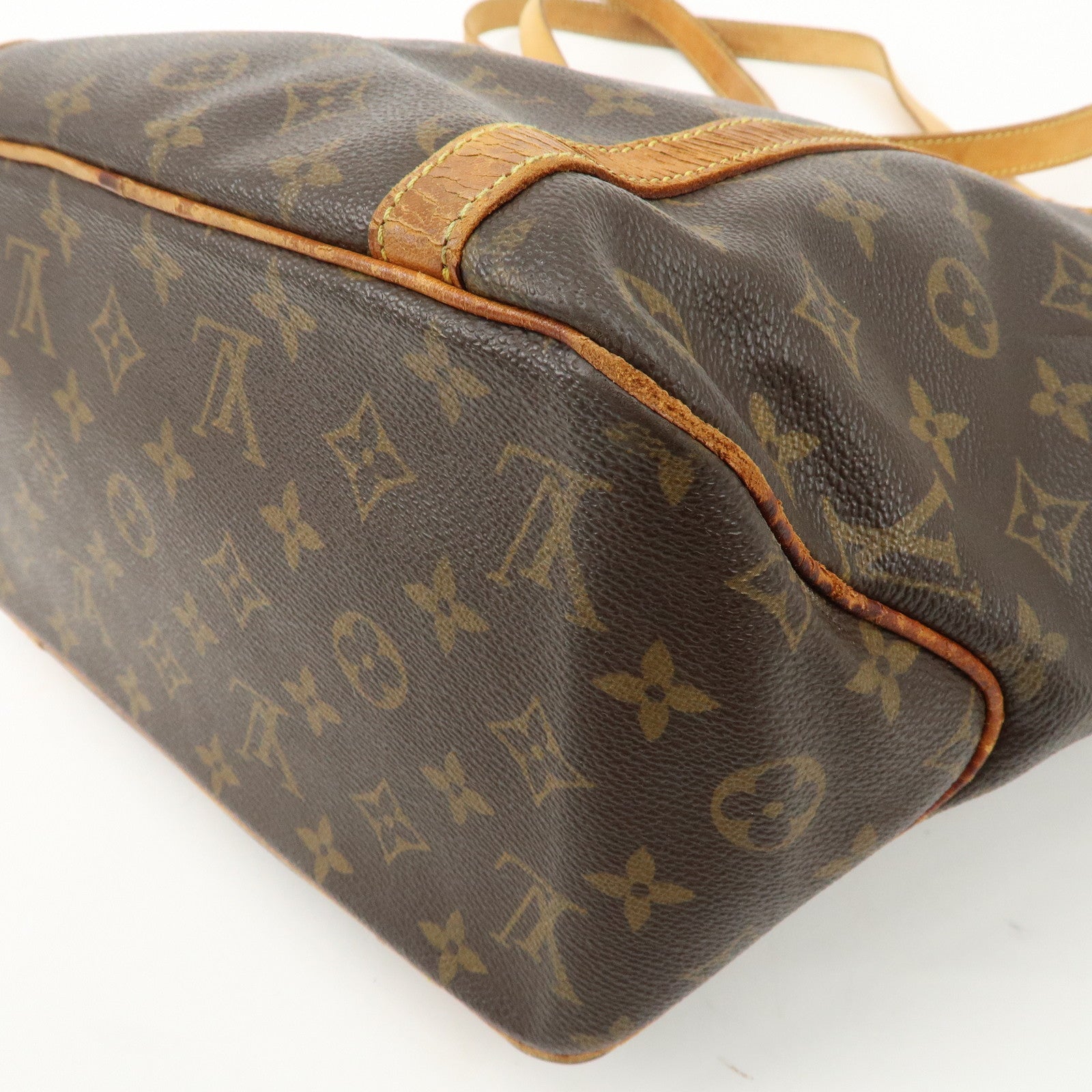 Louis Vuitton Monogram Sac Shopping Shoulder Bag Brown M51108 Used