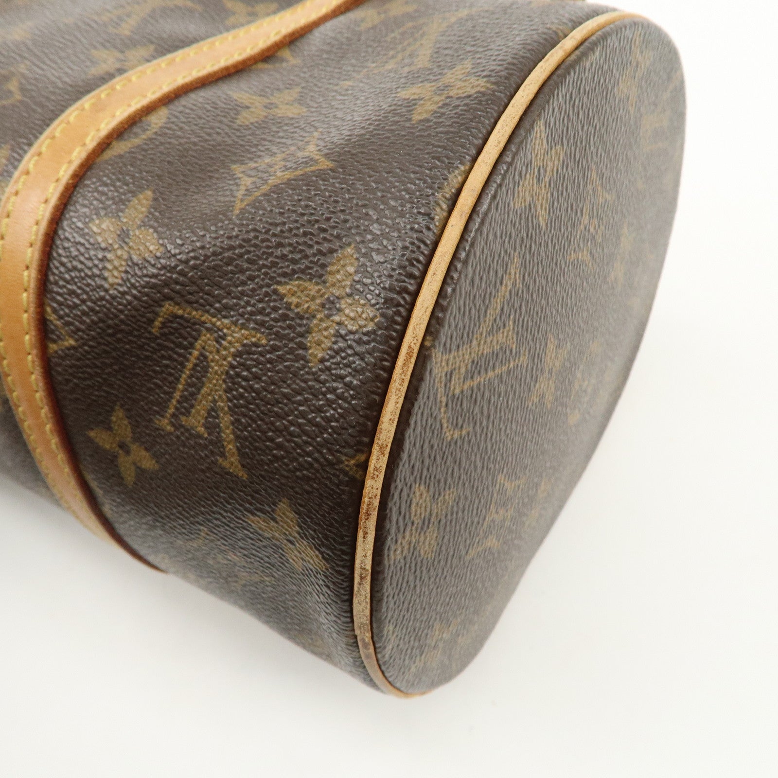 Louis Vuitton Monogram Papillon 30 Hand Bag M51385 Brown Used