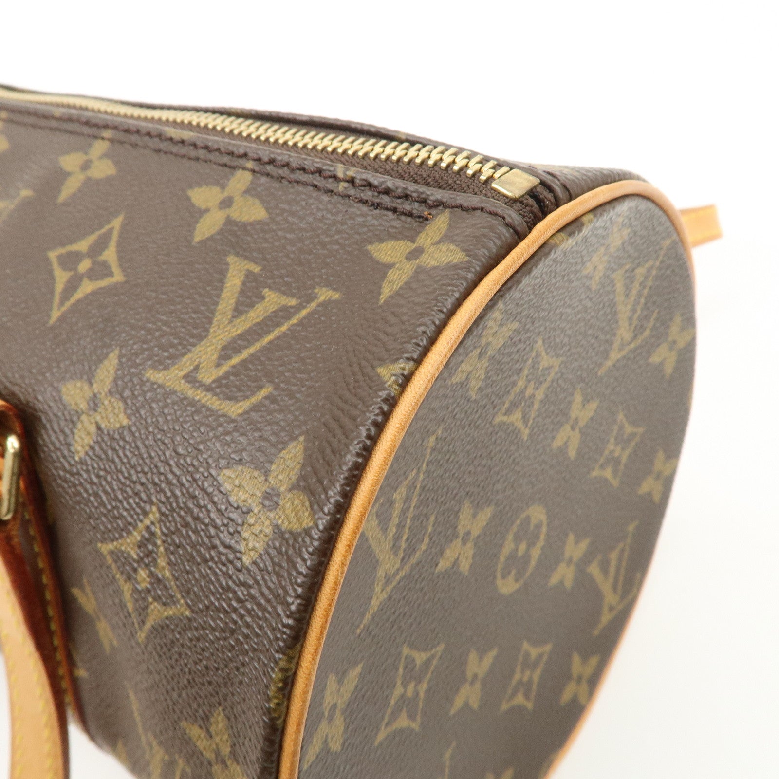 Louis Vuitton Monogram Papillon 30 Hand Bag Brown M51385 Used