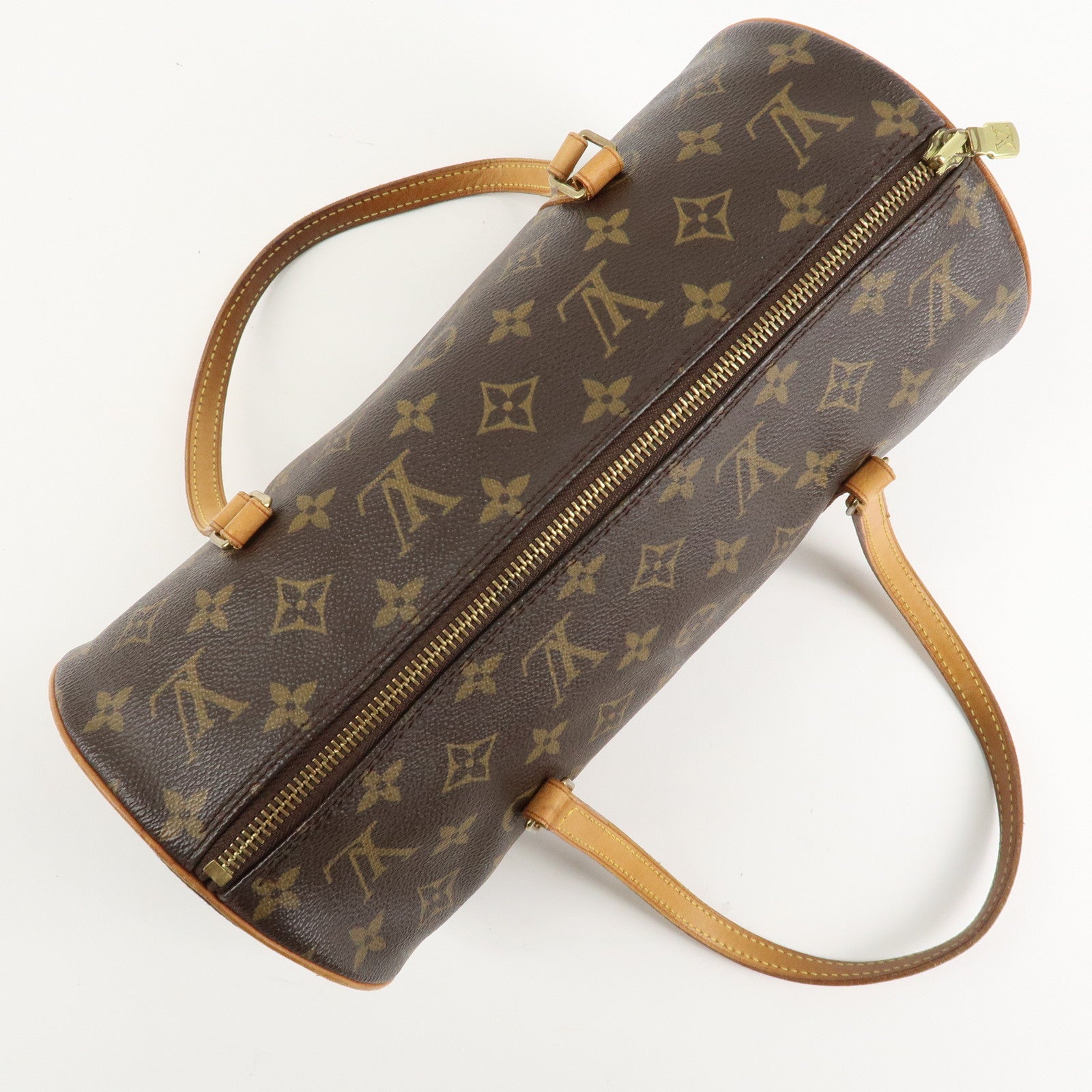 Louis Vuitton Monogram Papillon 30 Hand Bag Brown M51385 Used