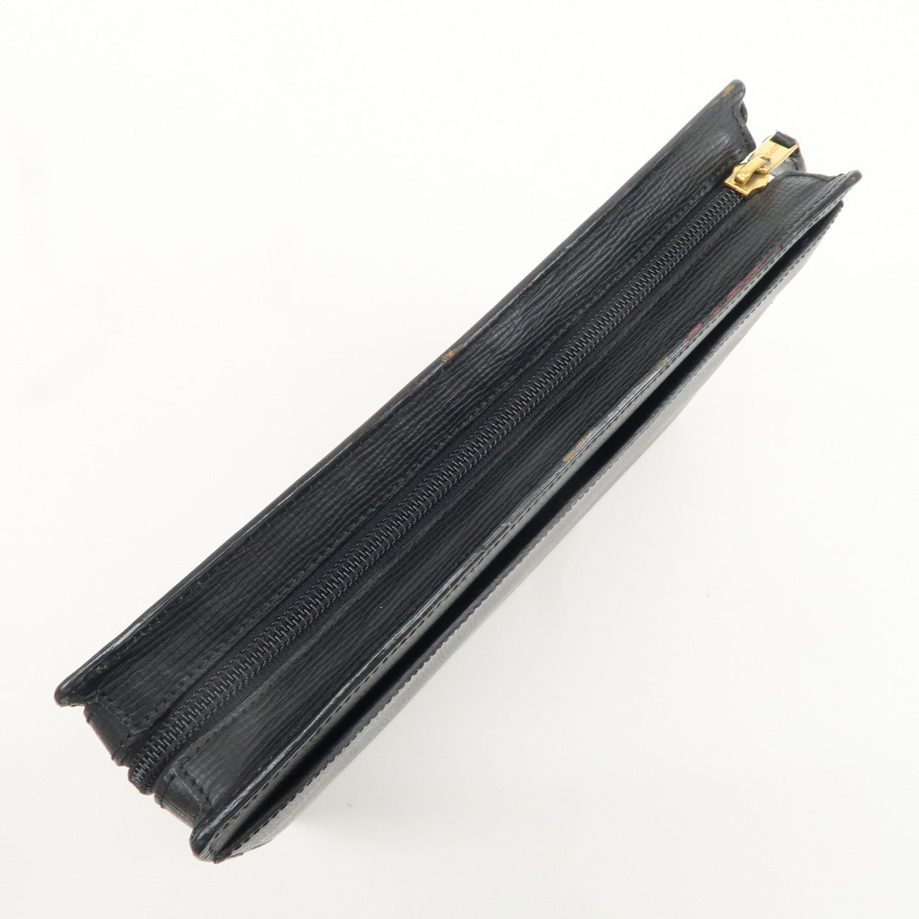 LOEWE Anagram Leather Clutch Bag Wtith Strap Hand Bag Black