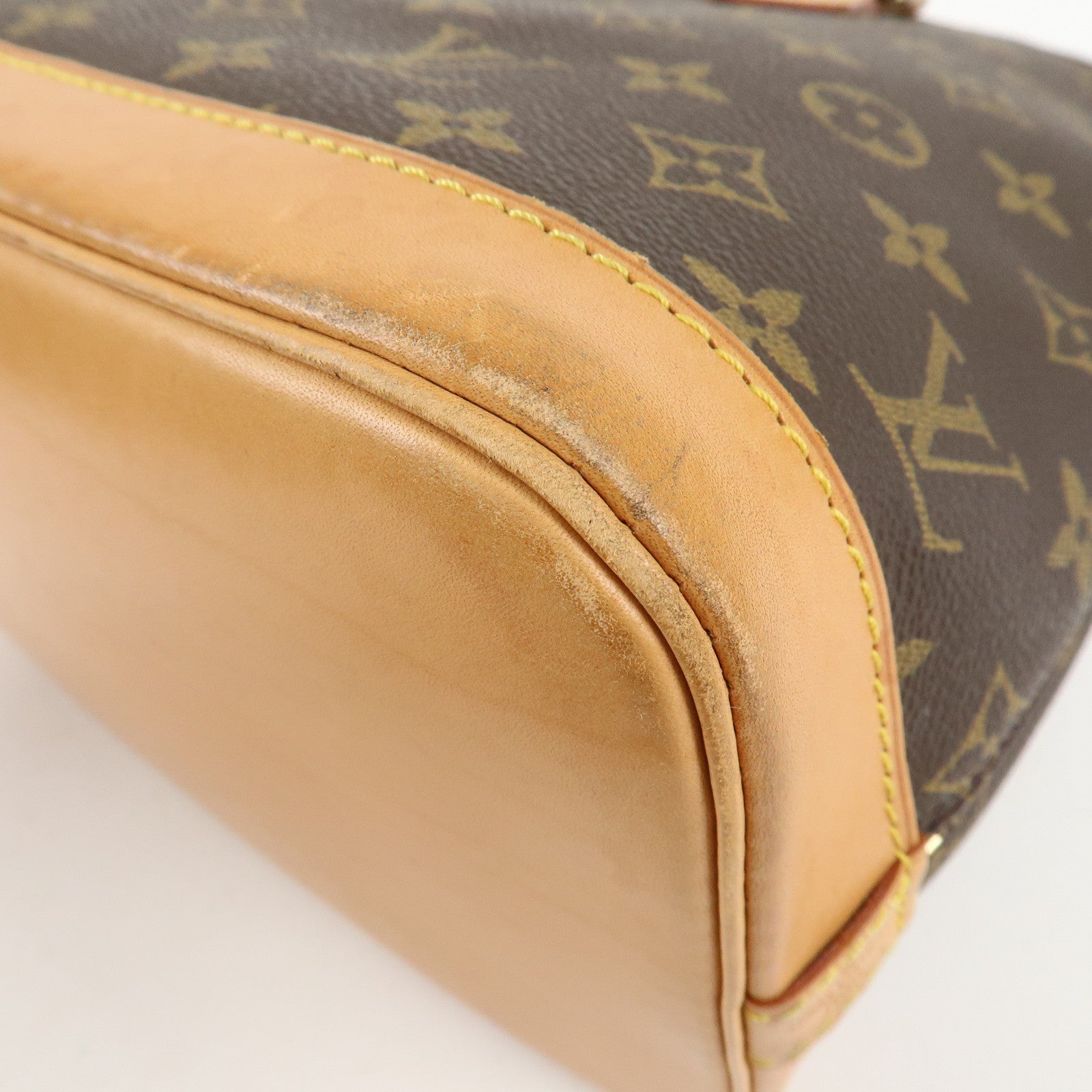 Louis Vuitton Monogram Alma Hand Bag Brown M51130 Used