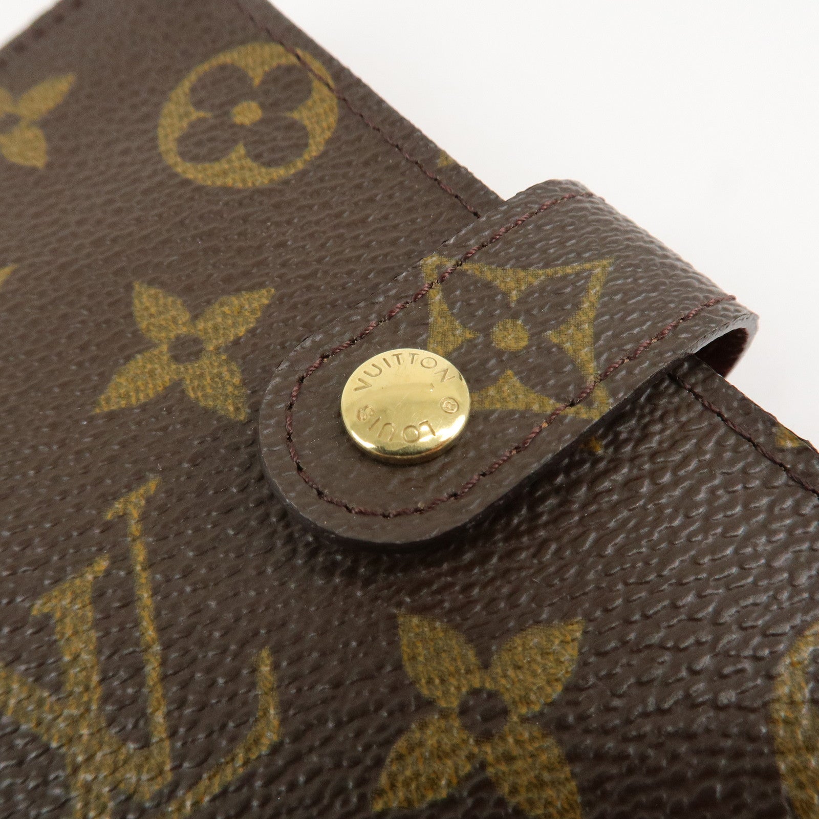 Louis Vuitton Monogram Agenda PM Planner Cover Gold HDW R20005 Used