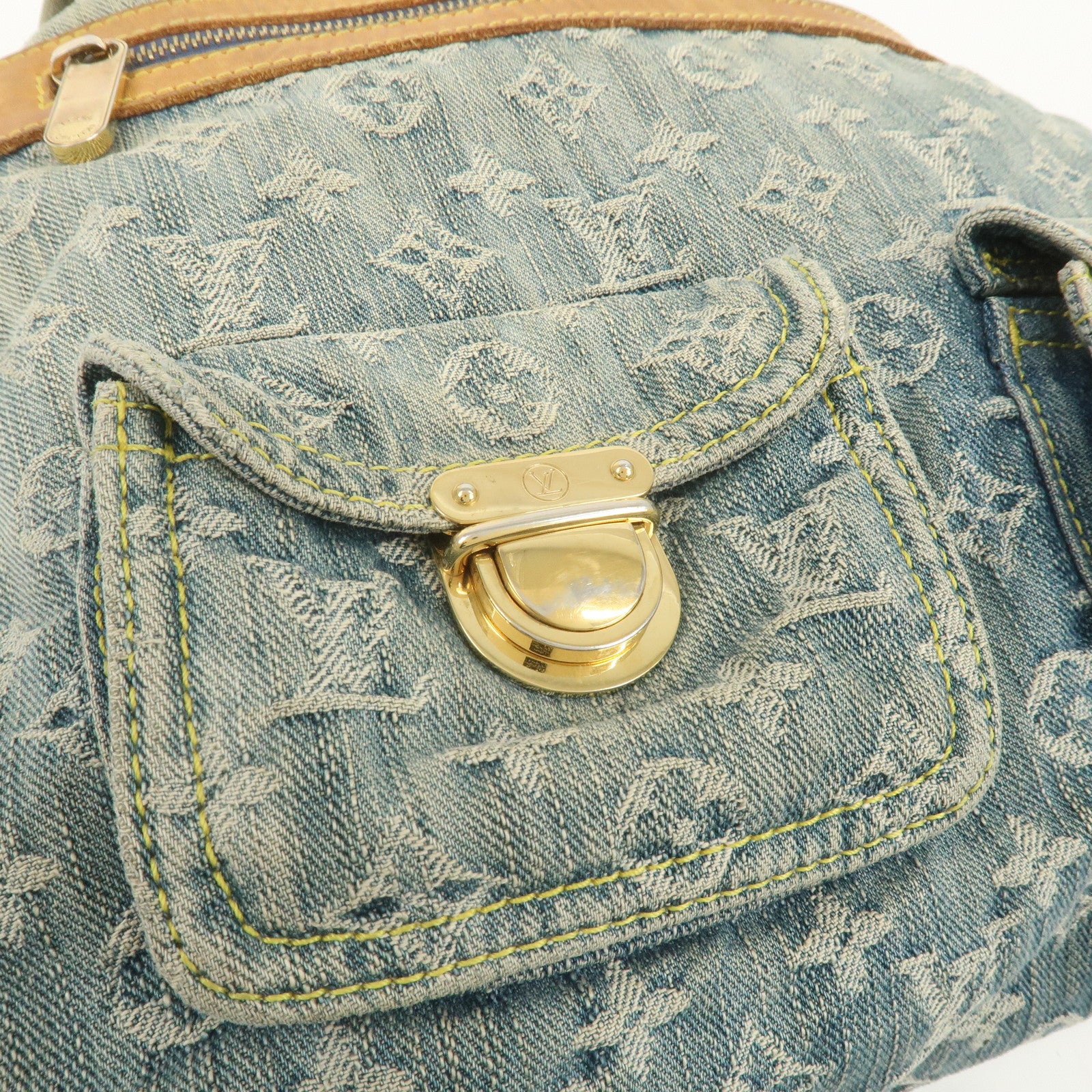 Louis Vuitton Monogram Denim Baggy GM Shoulder Bag M95048Used F/S