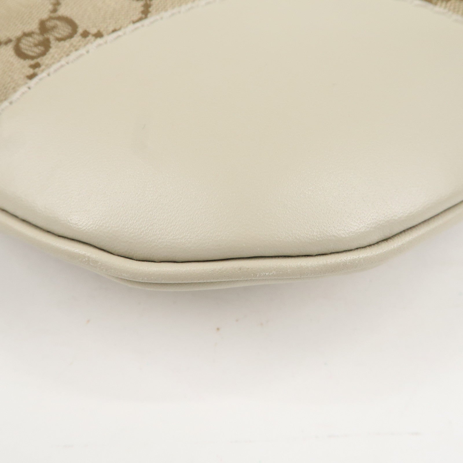 GUCCI Lovely GG Canvas Leather Shoulder Bag Ivory Beige 257072