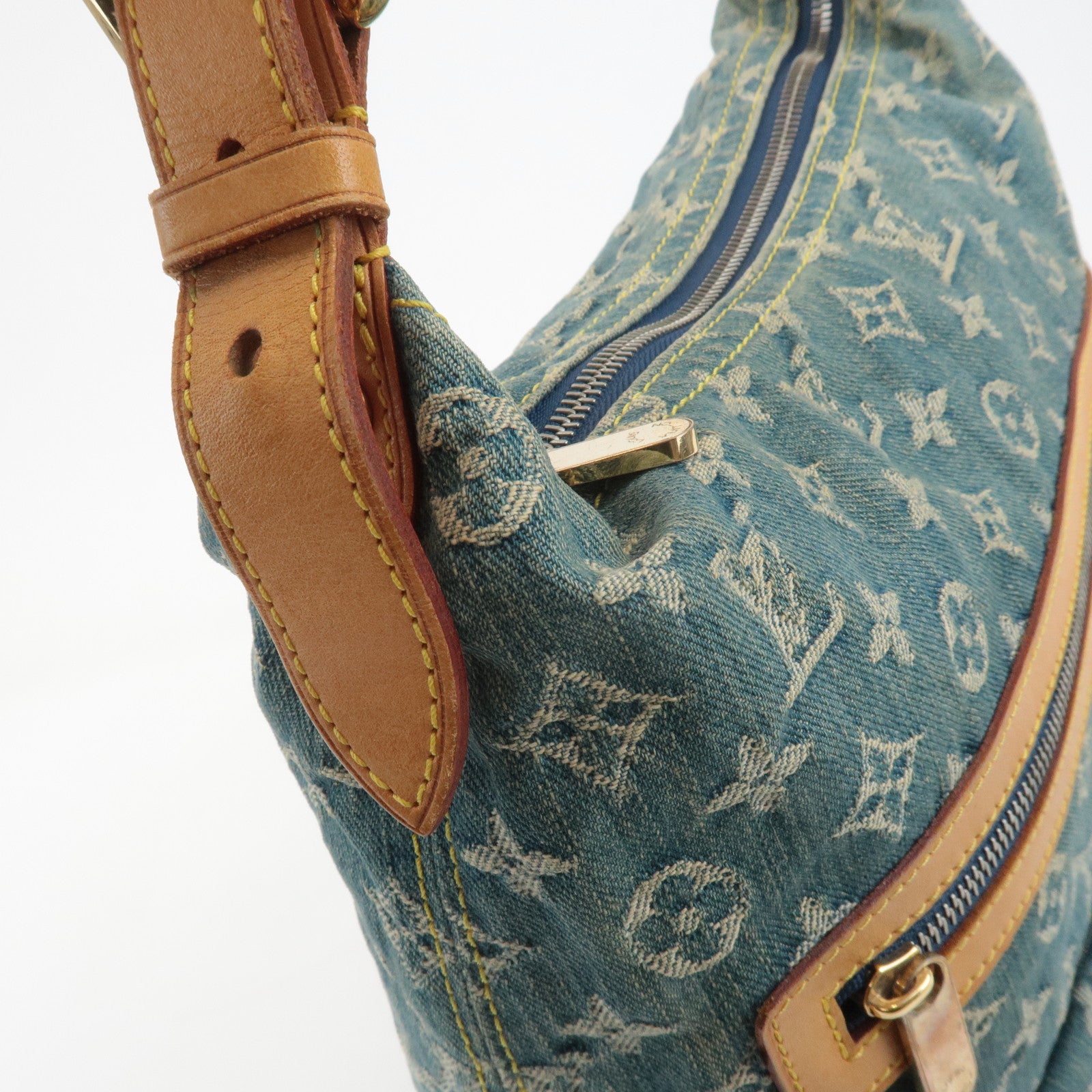 Louis Vuitton Monogram Denim Baggy GM Shoulder Bag M95048 Used