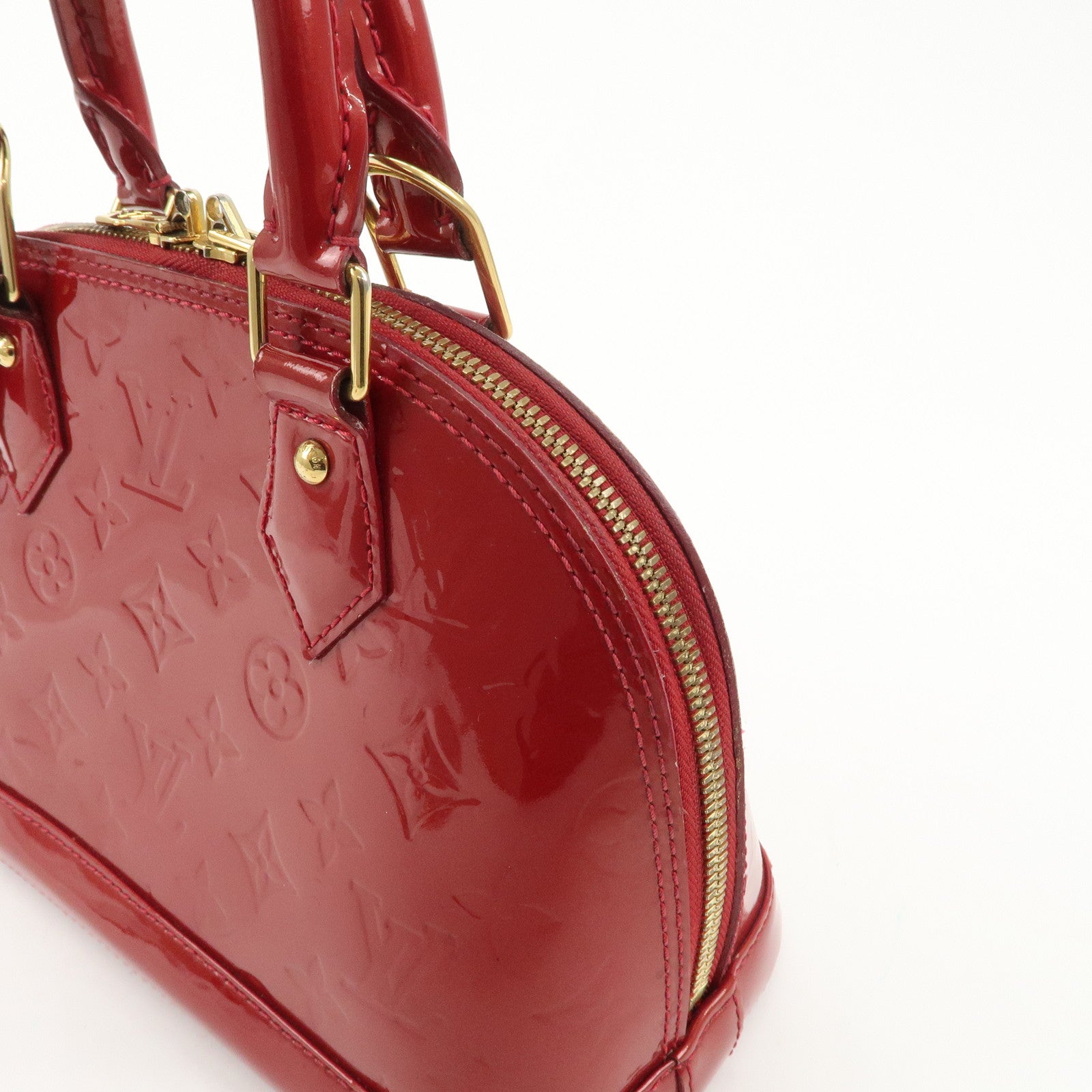 Louis Vuitton Monogram Vernis Alma BB 2Way Bag Red M91606