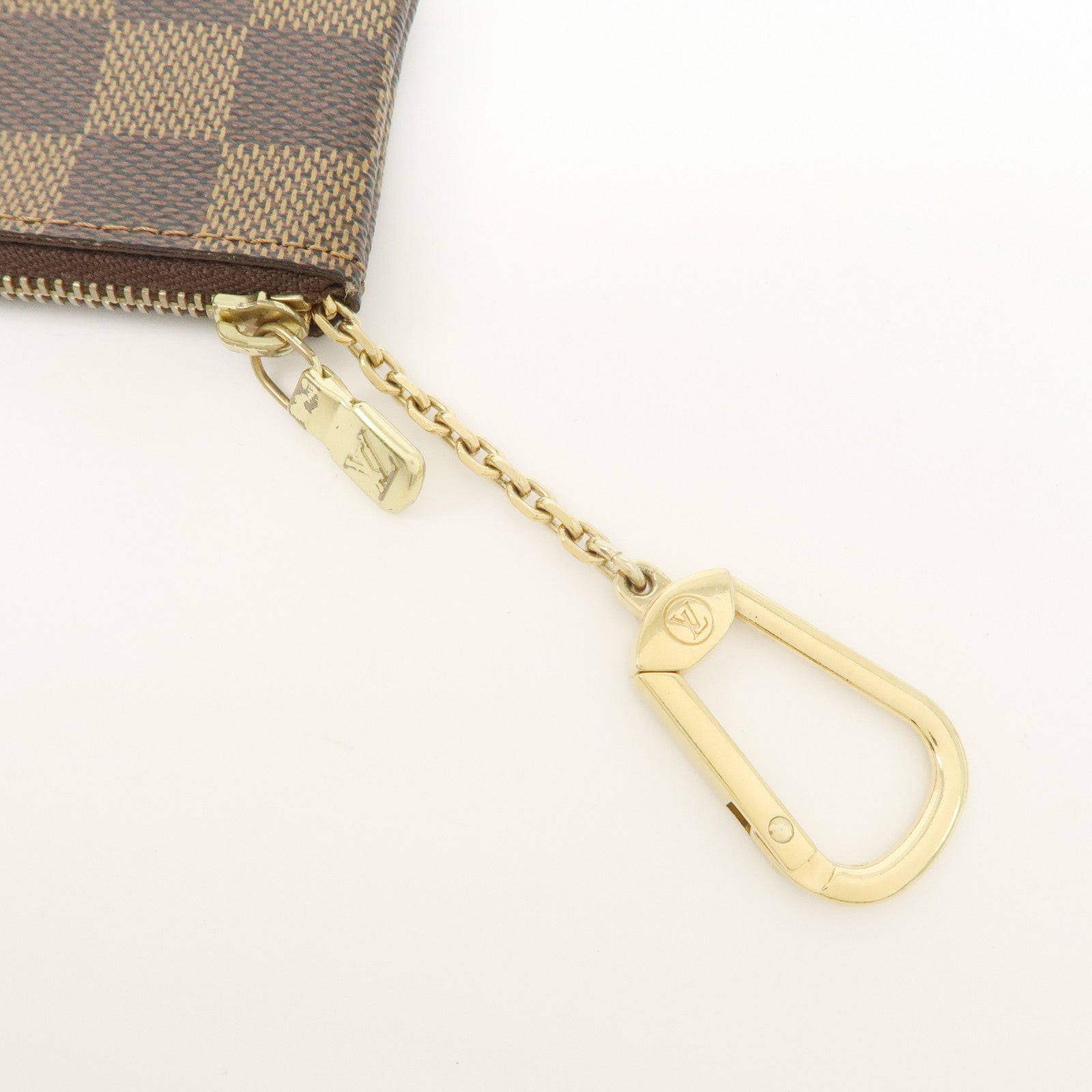 Louis Vuitton Damier Ebene Pochette Cles Coin Case N62658 Used