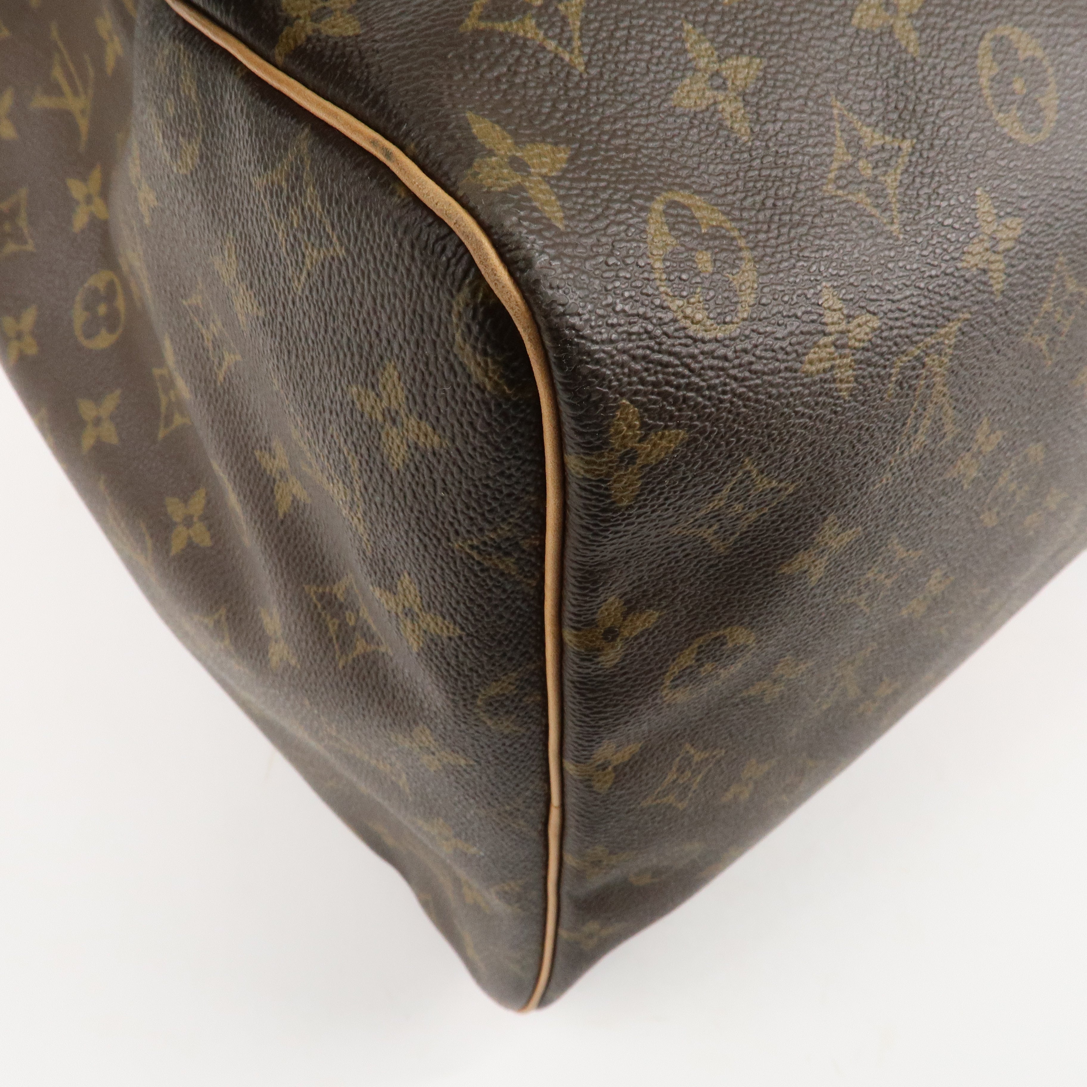 Louis Vuitton Monogram Keepall 60 Boston Bag Brown M42422