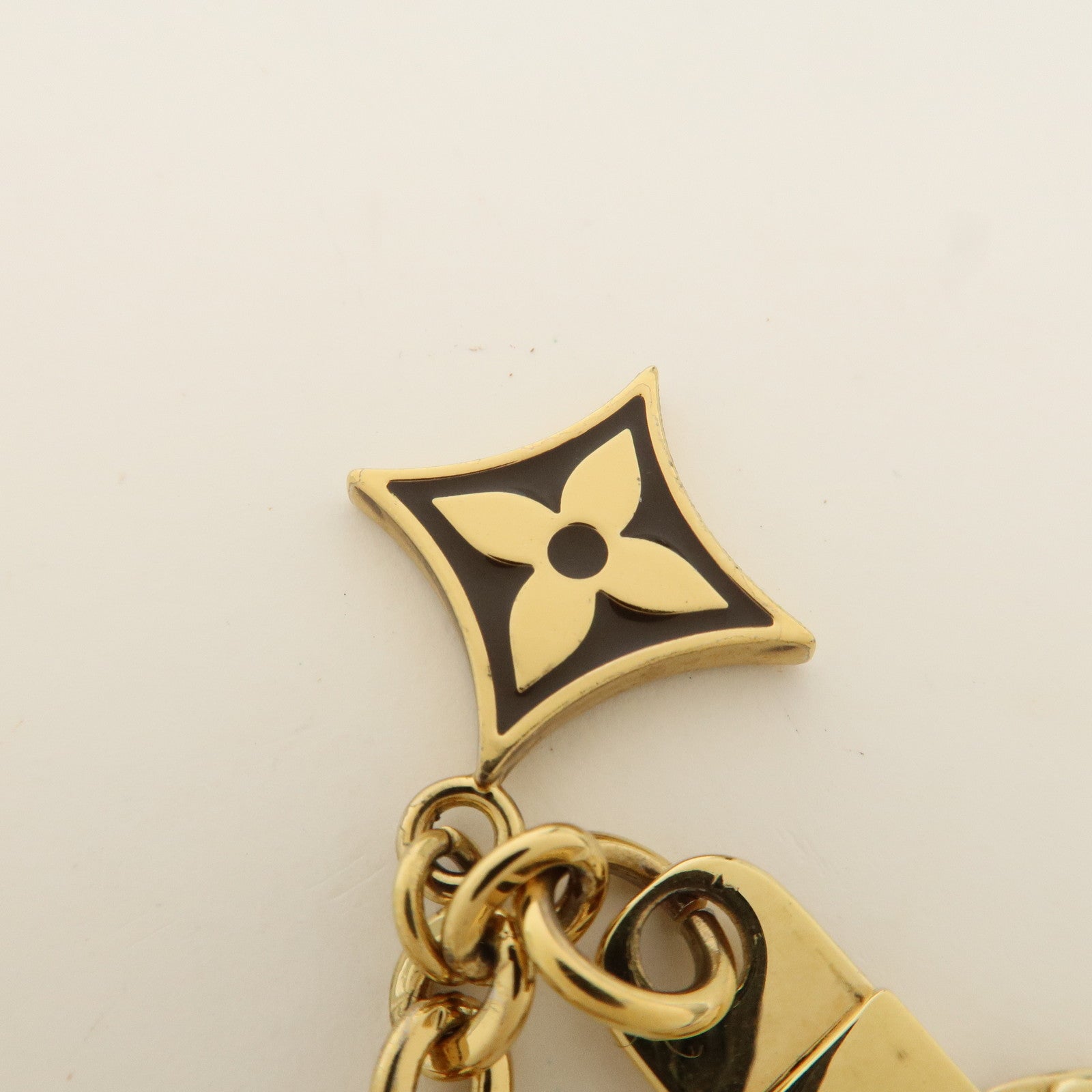 Louis Vuitton Spring Street Bag Charm Key Chain Gold M00540 Used