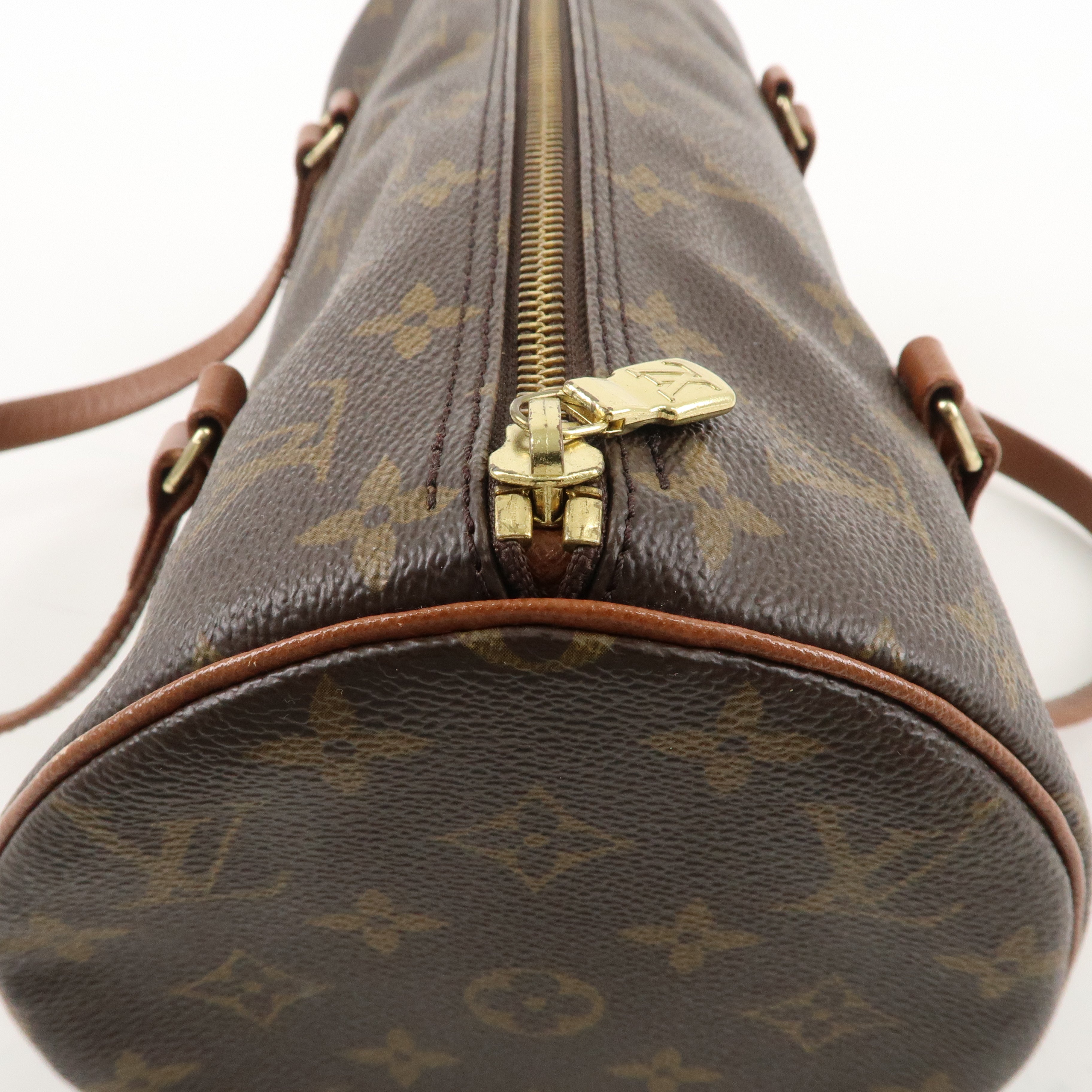 Louis Vuitton Monogram Papillon 30 Hand Bag Brown M51365