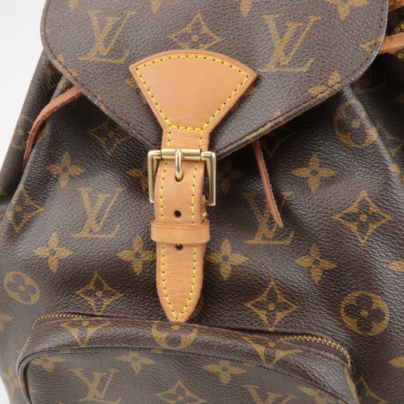 Louis Vuitton Monogram Montsouris MM Back Pack Brown M51136 Used