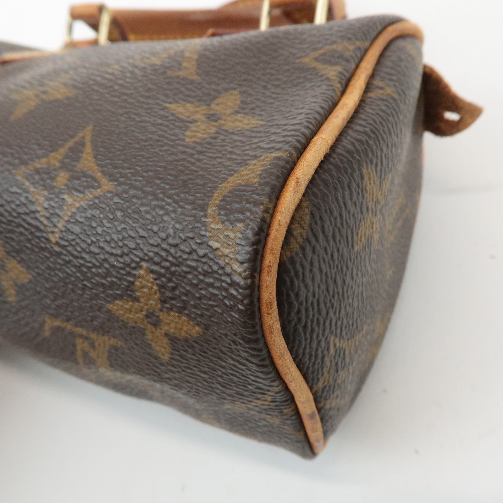 Louis Vuitton Monogram Mini Speedy Hand Bag Brown M41534 Used