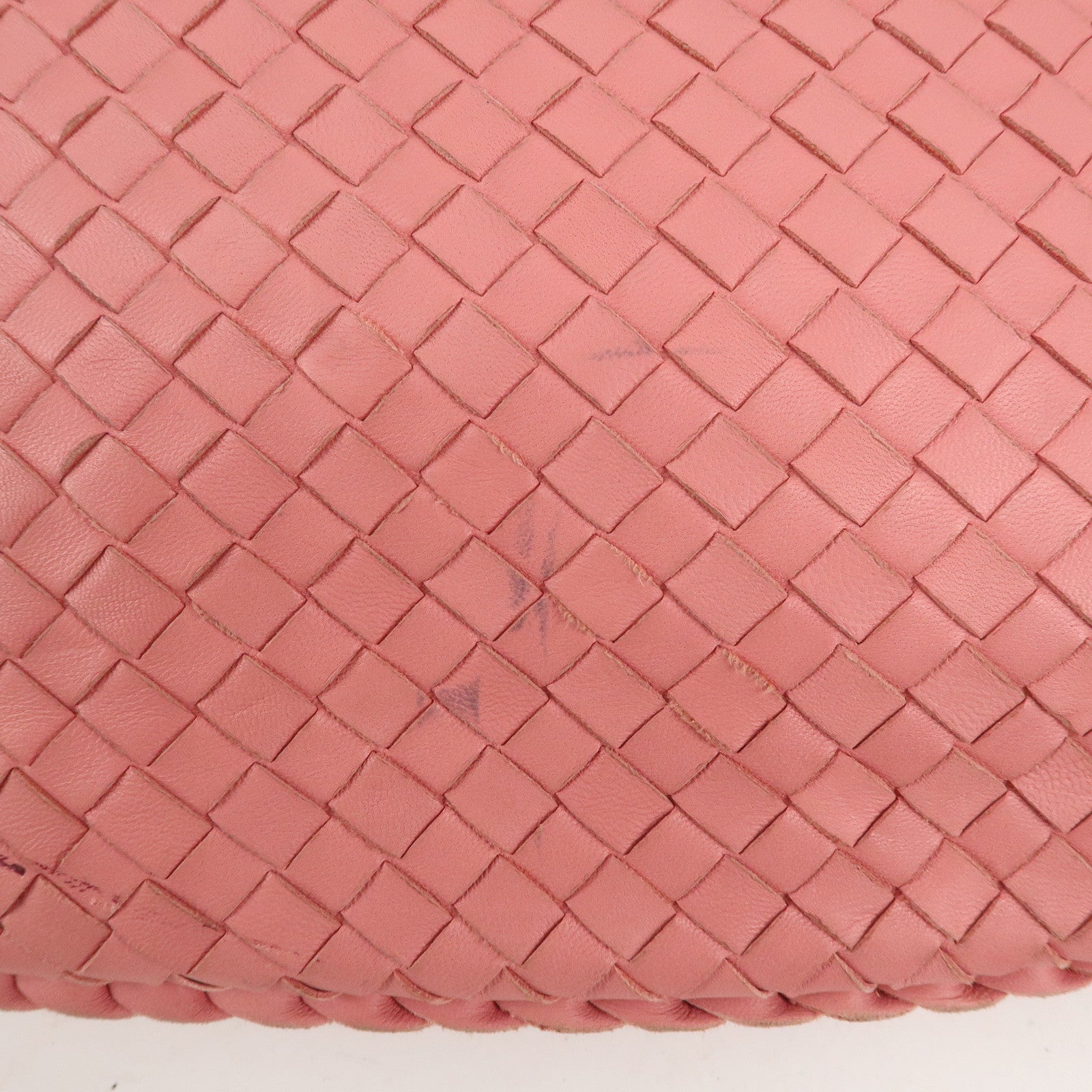 BOTTEGA VENETA Hobo Intrecciato Leather Shoulder Bag Pink 115653