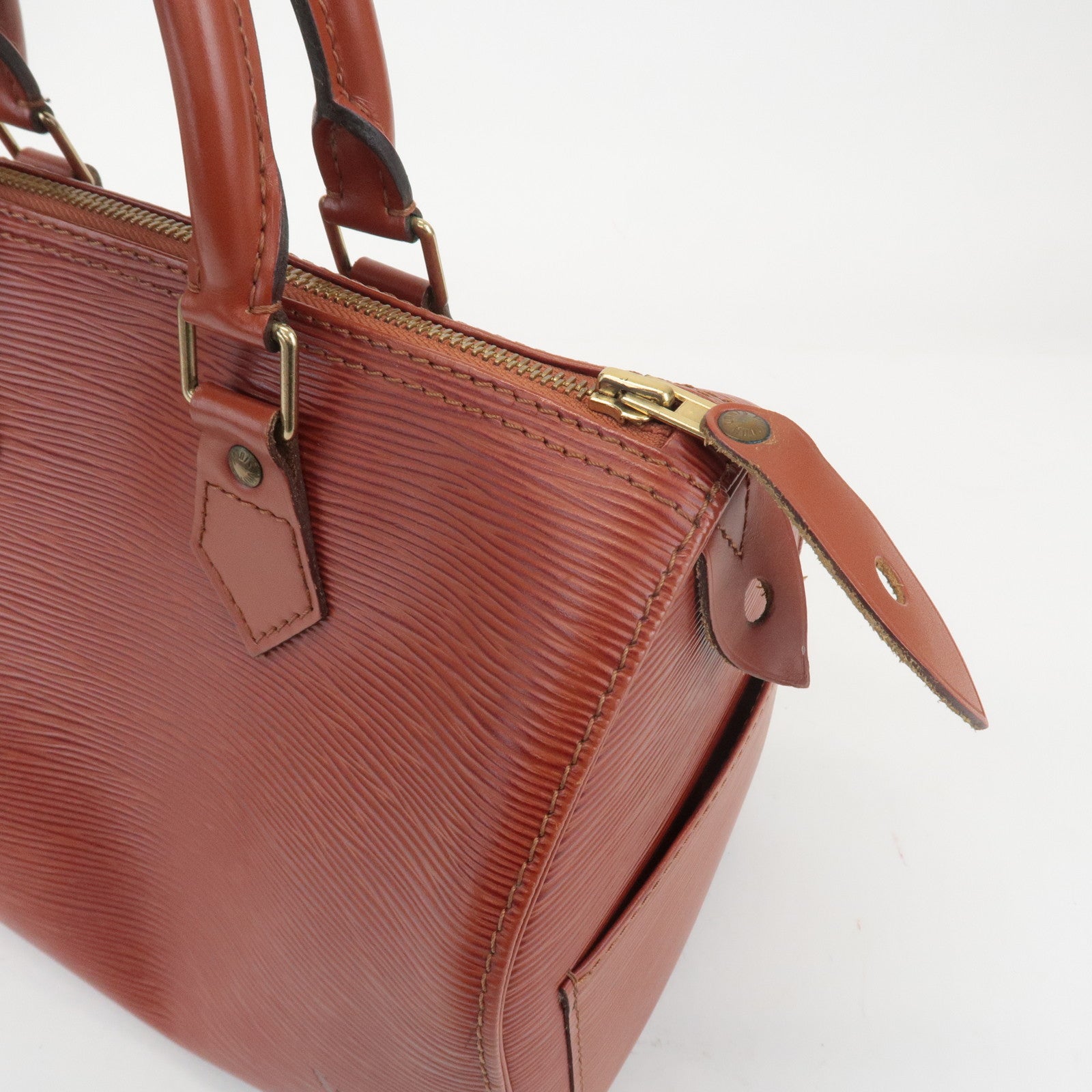 Louis Vuitton Epi Speedy 25 Hand Boston Bag Kenya Brown M43013 Used