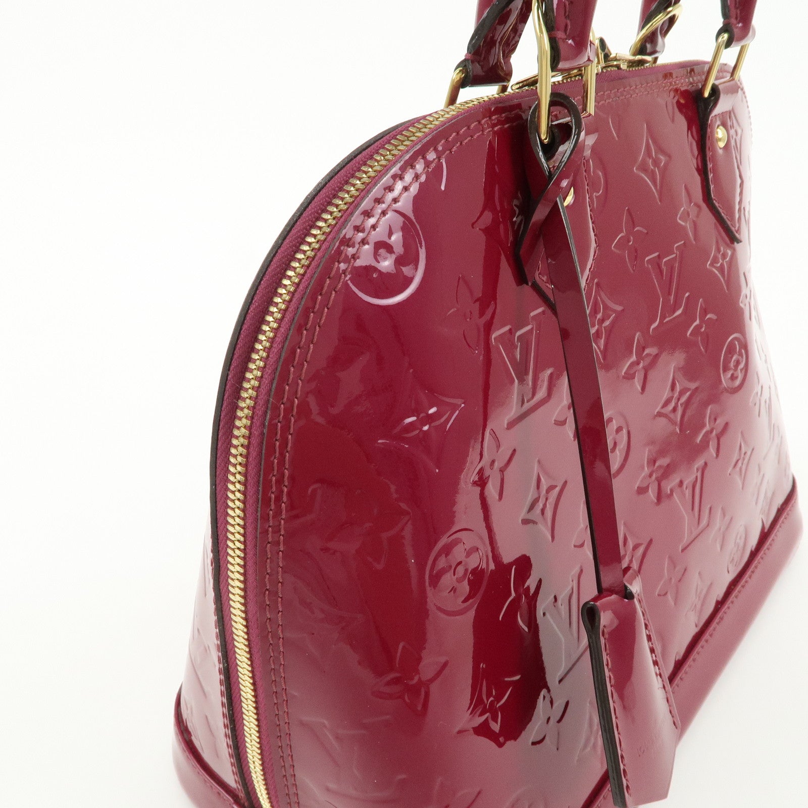 Louis Vuitton Monogram Vernis Alma PM Hand Bag Magenta M50561