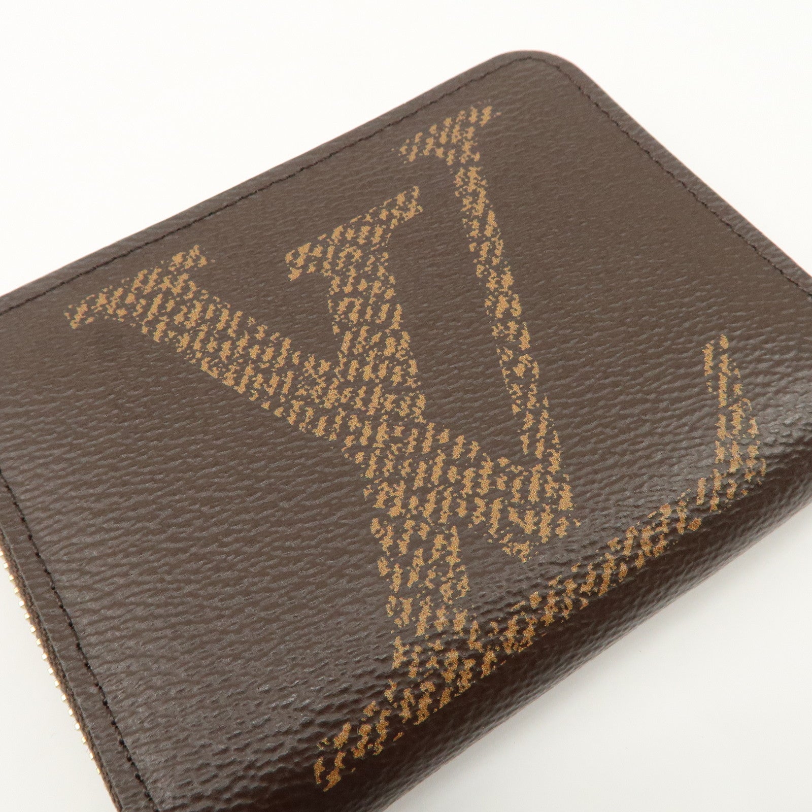 Louis Vuitton Giant Monogram Zippy Coin Case Brown M69354 Used