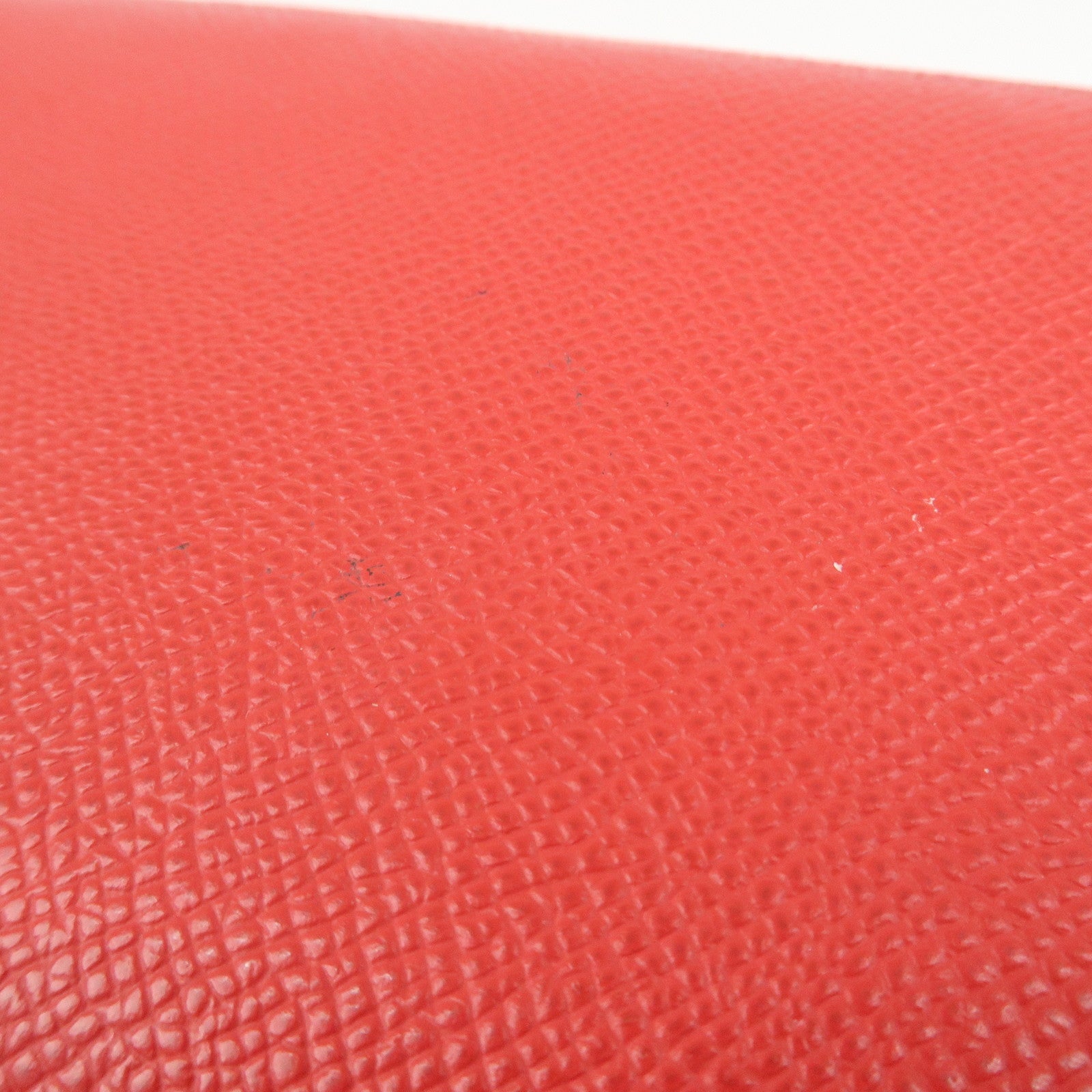 HERMES Leather Veau Epsom Azap Long Silkin Wallet Red Used