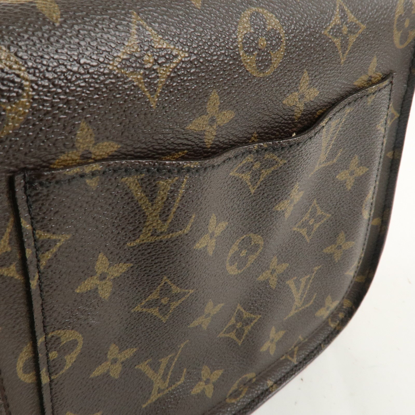 Louis Vuitton Monogram Saint Cloud MM Shoulder Bag Brown M51243