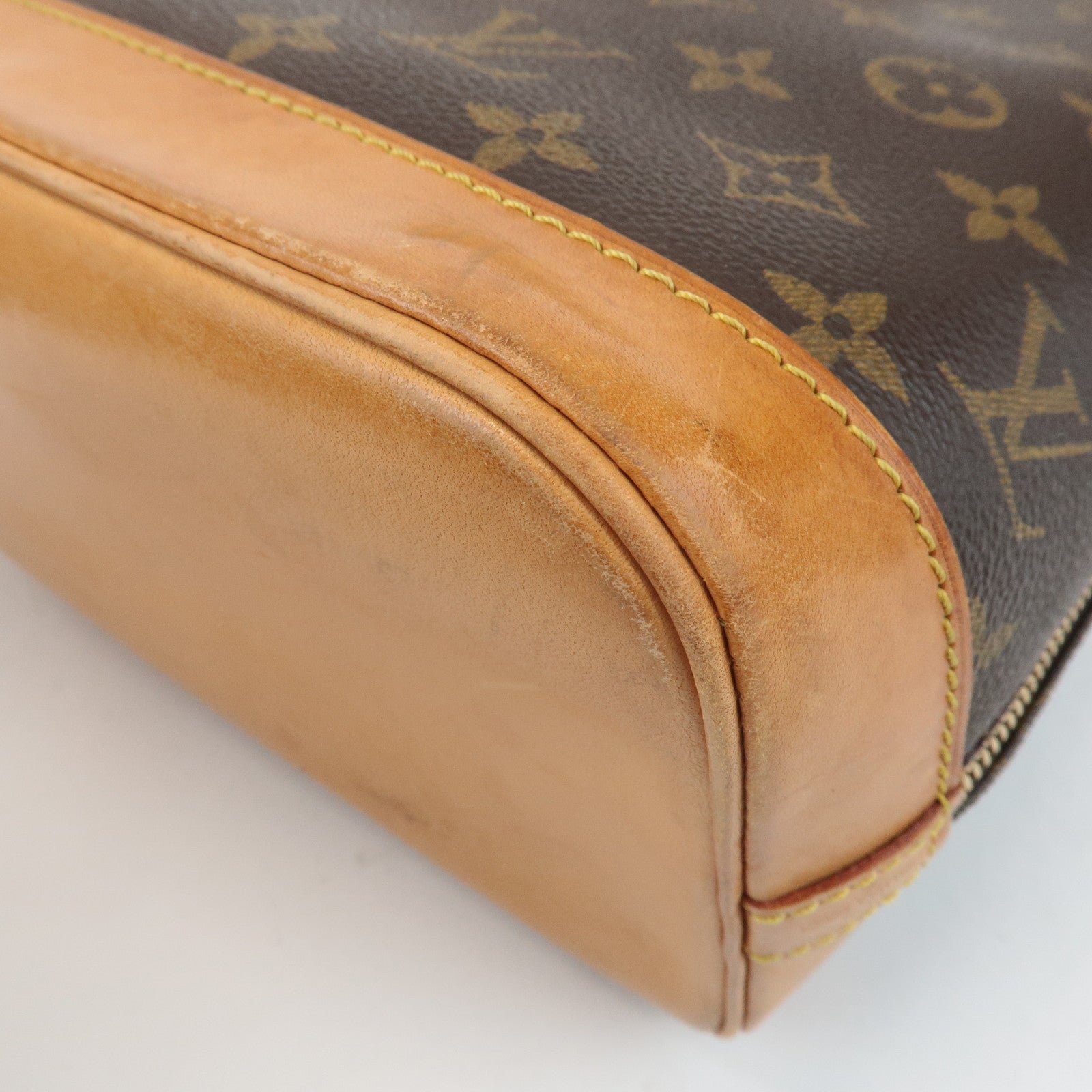 Louis Vuitton Monogram Alma Hand Bag Brown M51130 Used