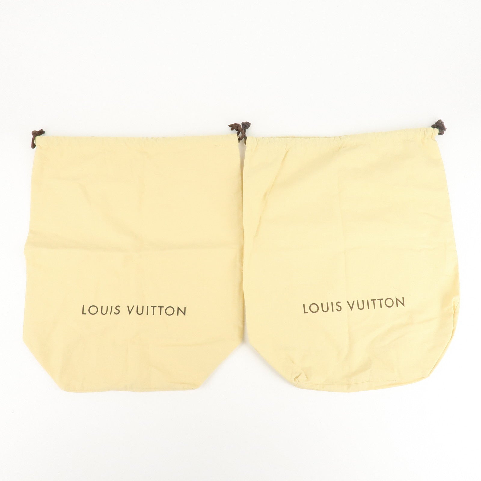 Louis Vuitton Set of 10 Dust Bag Drawstring Style Beige Used