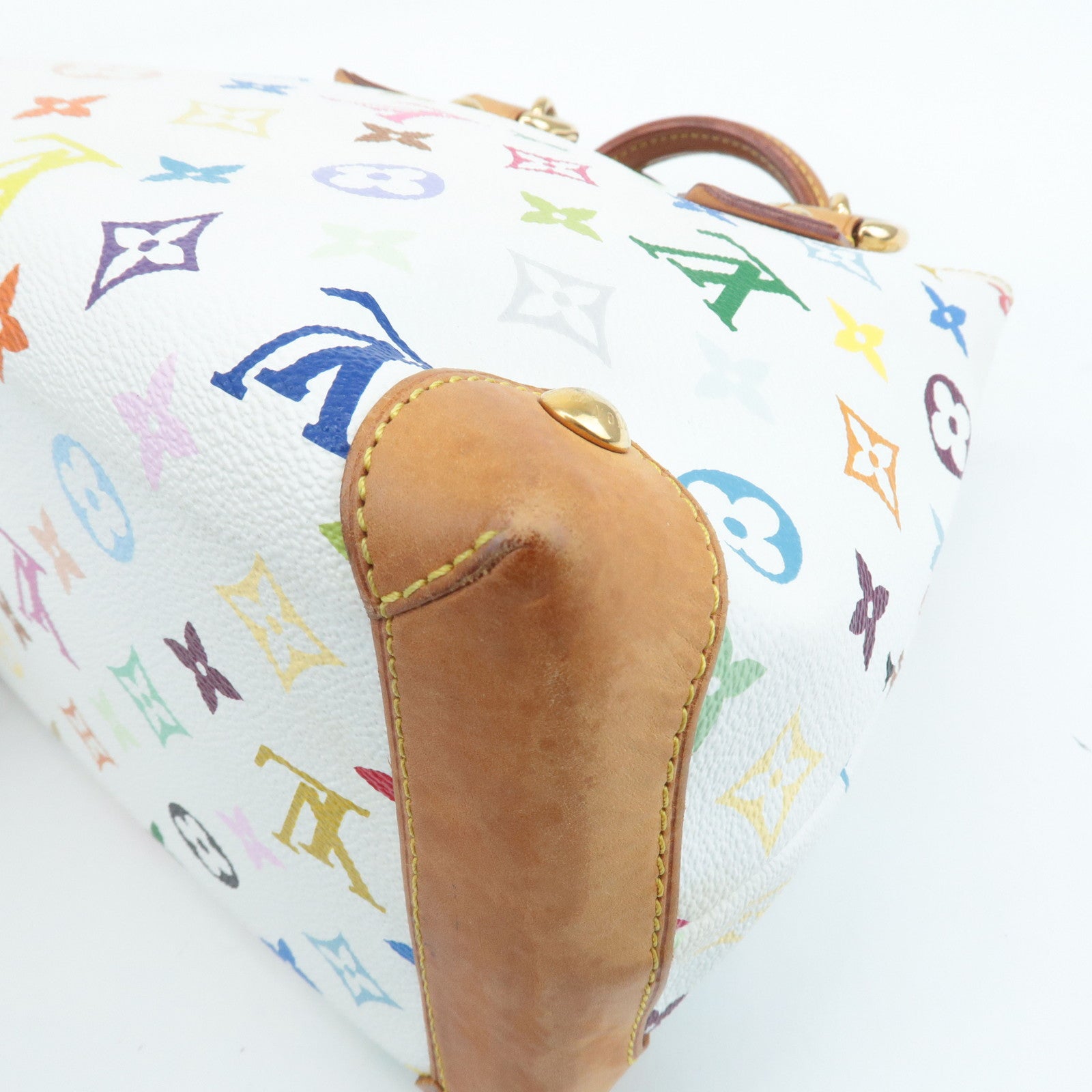 Louis Vuitton Monogram Multicolor Audra Hand Bag Blanc M40047 Used