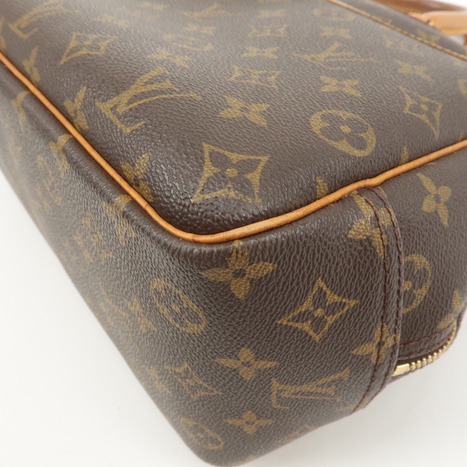 Louis Vuitton Monogram Deauville Hand Bag Brown M47270