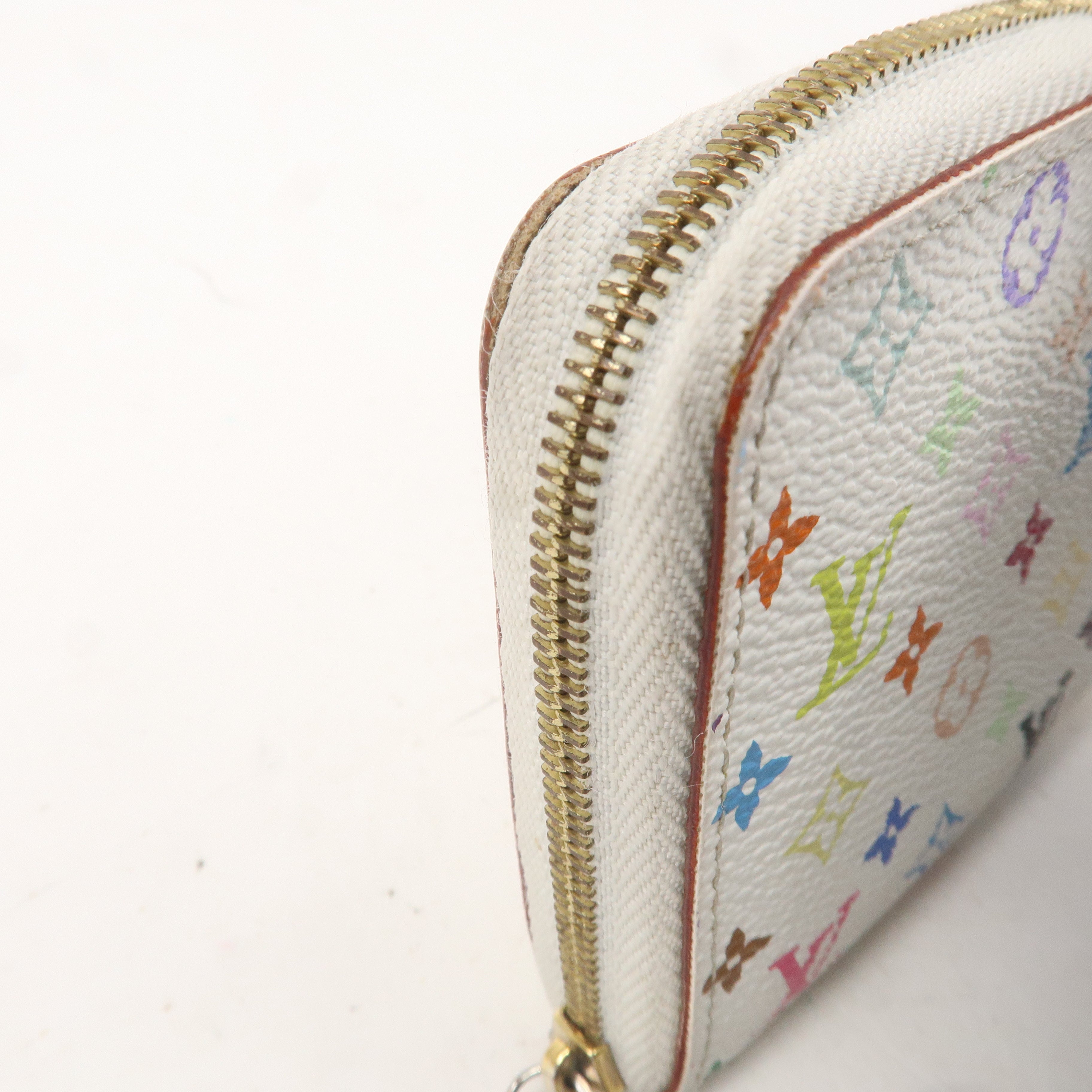 Louis Vuitton Monogram Multicolor Zippy Coin Purse Blanc M93741