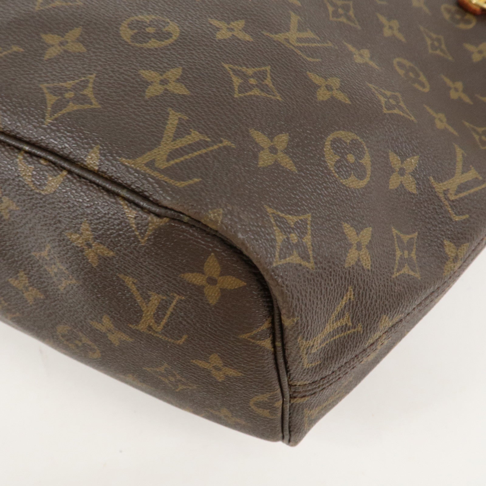 Louis Vuitton Monogram Neverfull MM Tote Bag Brown M40156 Used