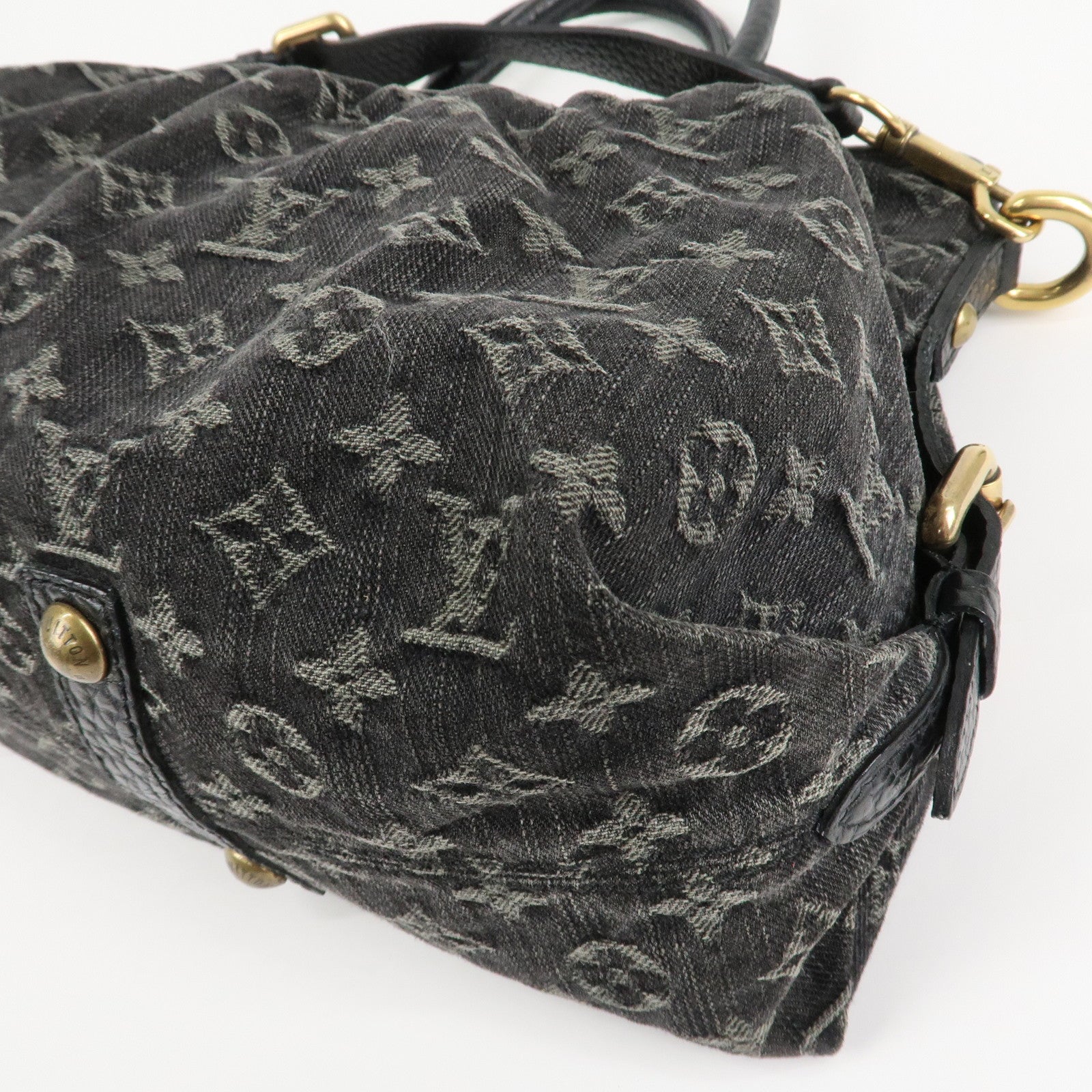 Louis Vuitton Monogram Denim Neo Cabby MM 2Way Bag Noir M95351 Used