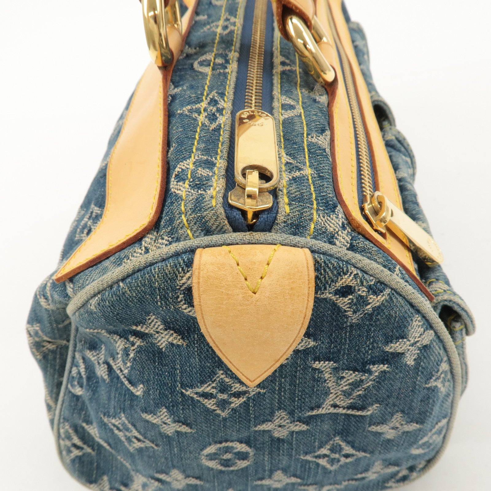 Louis Vuitton Monogram Denim Neo Speedy Boston Bag Blue M95019