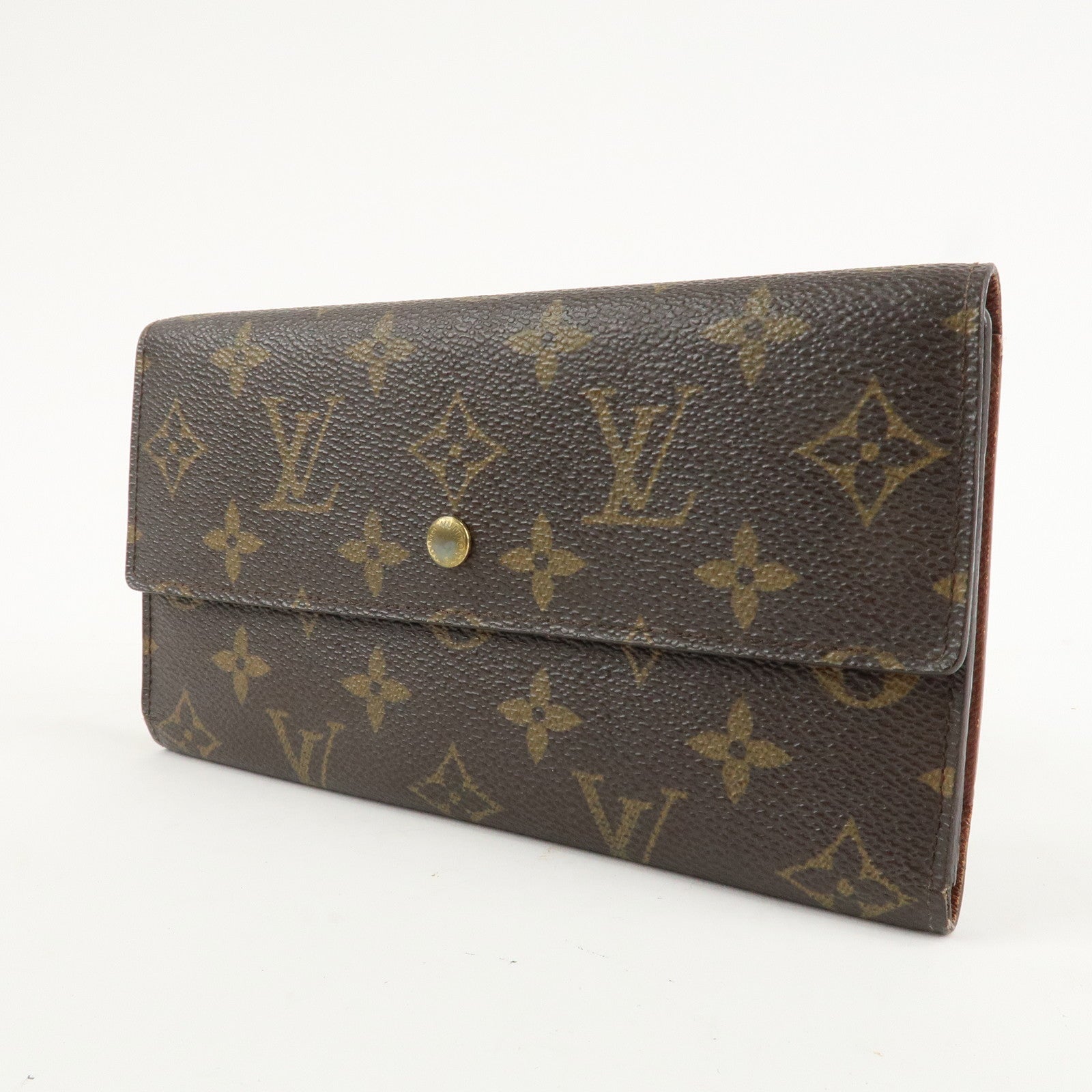 Louis Vuitton Set of 2 Monogram Portefeuille Wallet M61654 M61217 Used