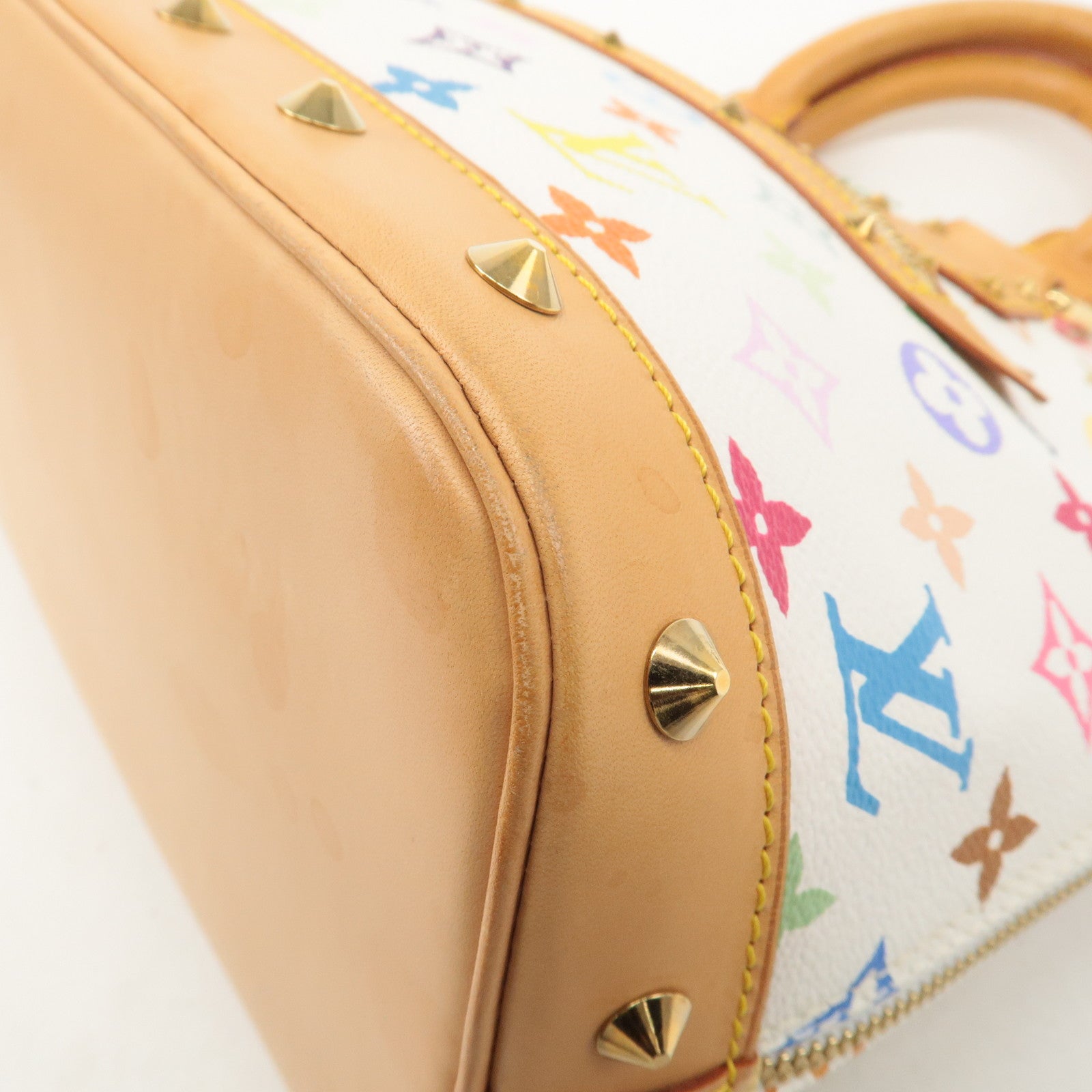 Louis Vuitton Monogram Multi Color Alma Hand Bag Blanc M92647