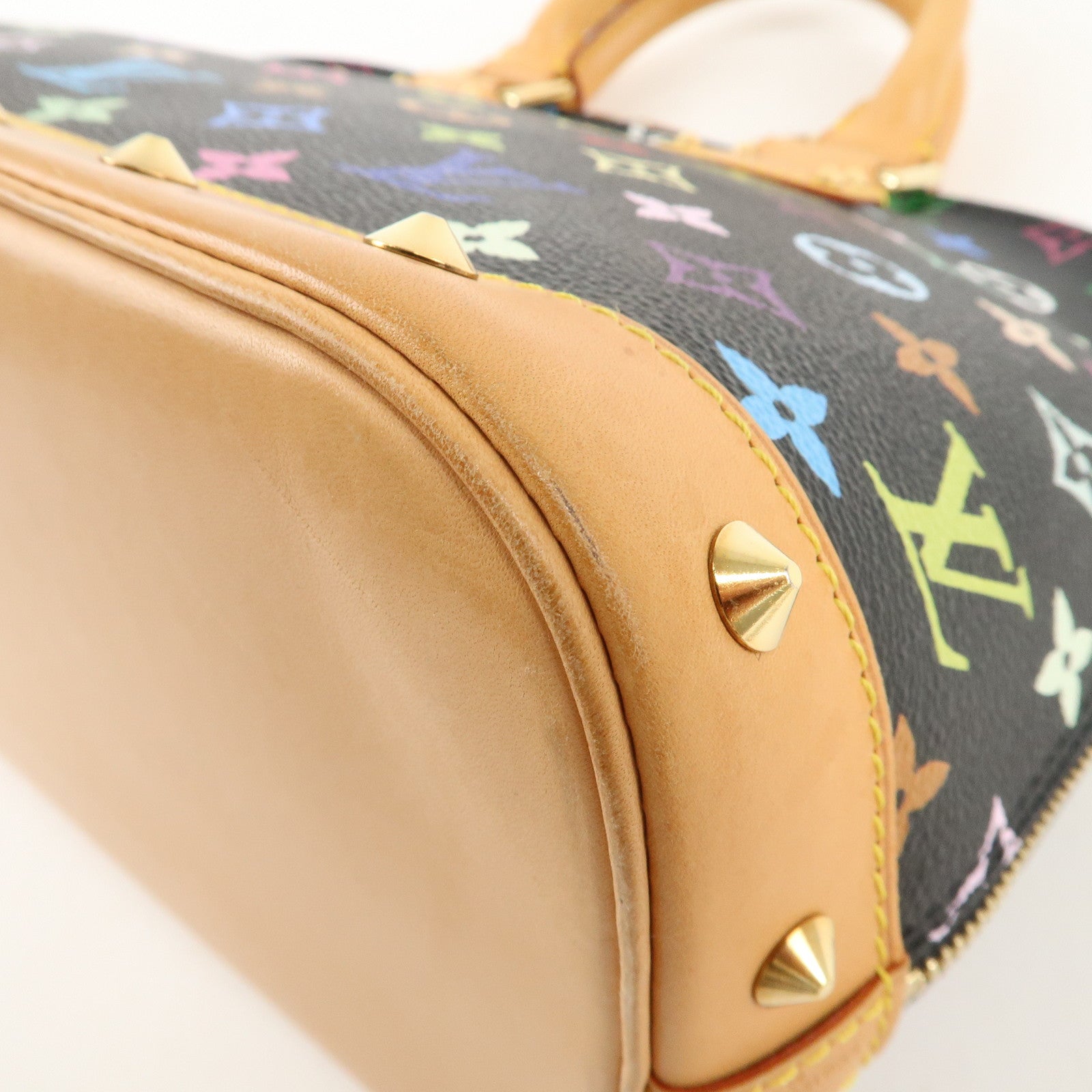 Louis Vuitton Monogram Multi Color Alma Hand Bag Noir M92646