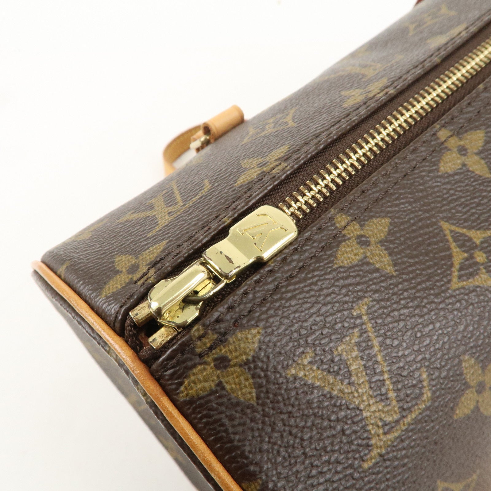 Louis Vuitton Monogram Papillon 30 Hand Bag 
Pouch Brown M51385