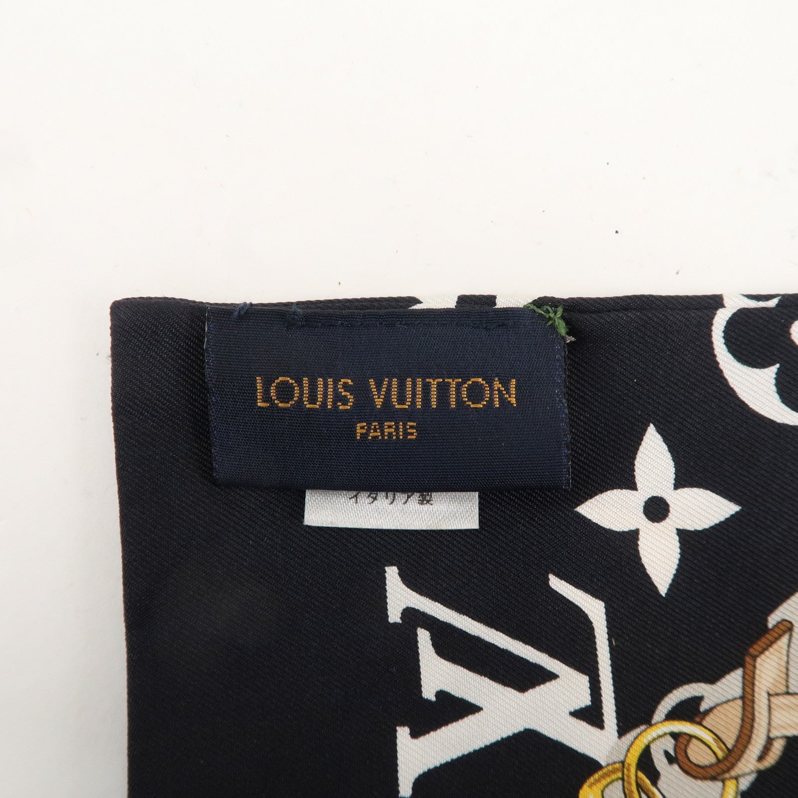 Louis Vuitton Monogram Bando 100% Silk Confidential Noir M78656