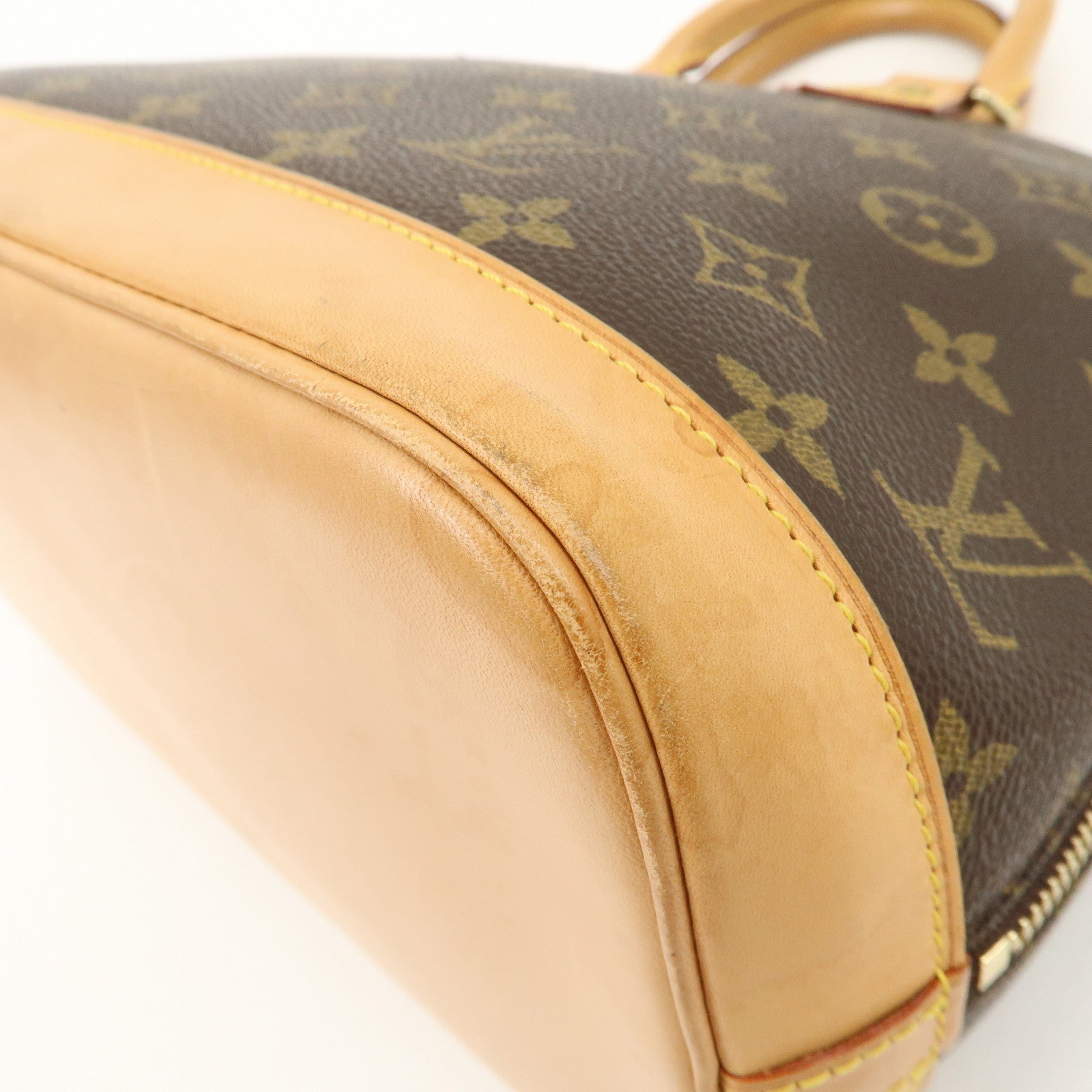 Louis Vuitton Monogram Alma Hand Bag Brown Brown M51130