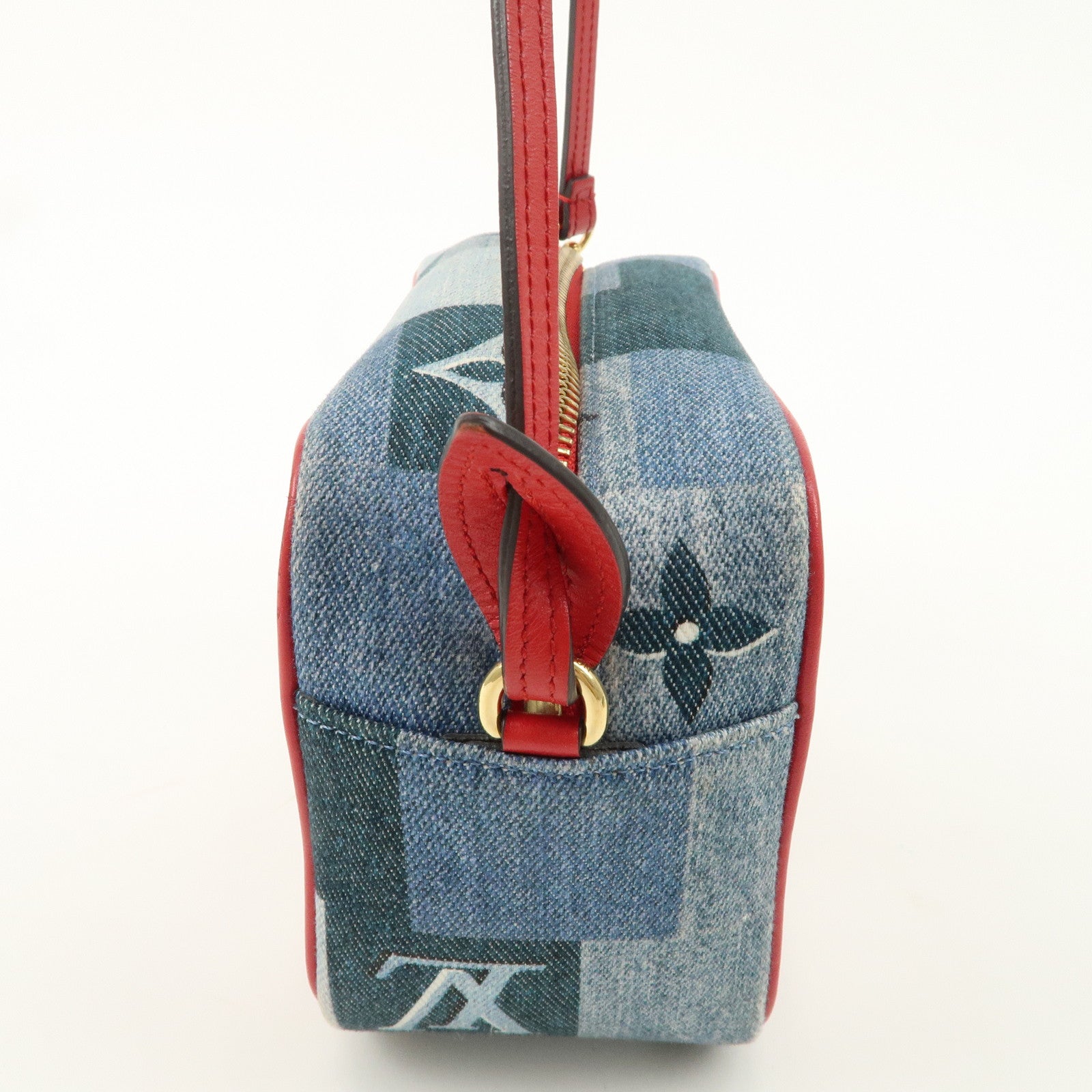 Louis Vuitton Monogram Denim Beach Pouch Hand Bag M68765