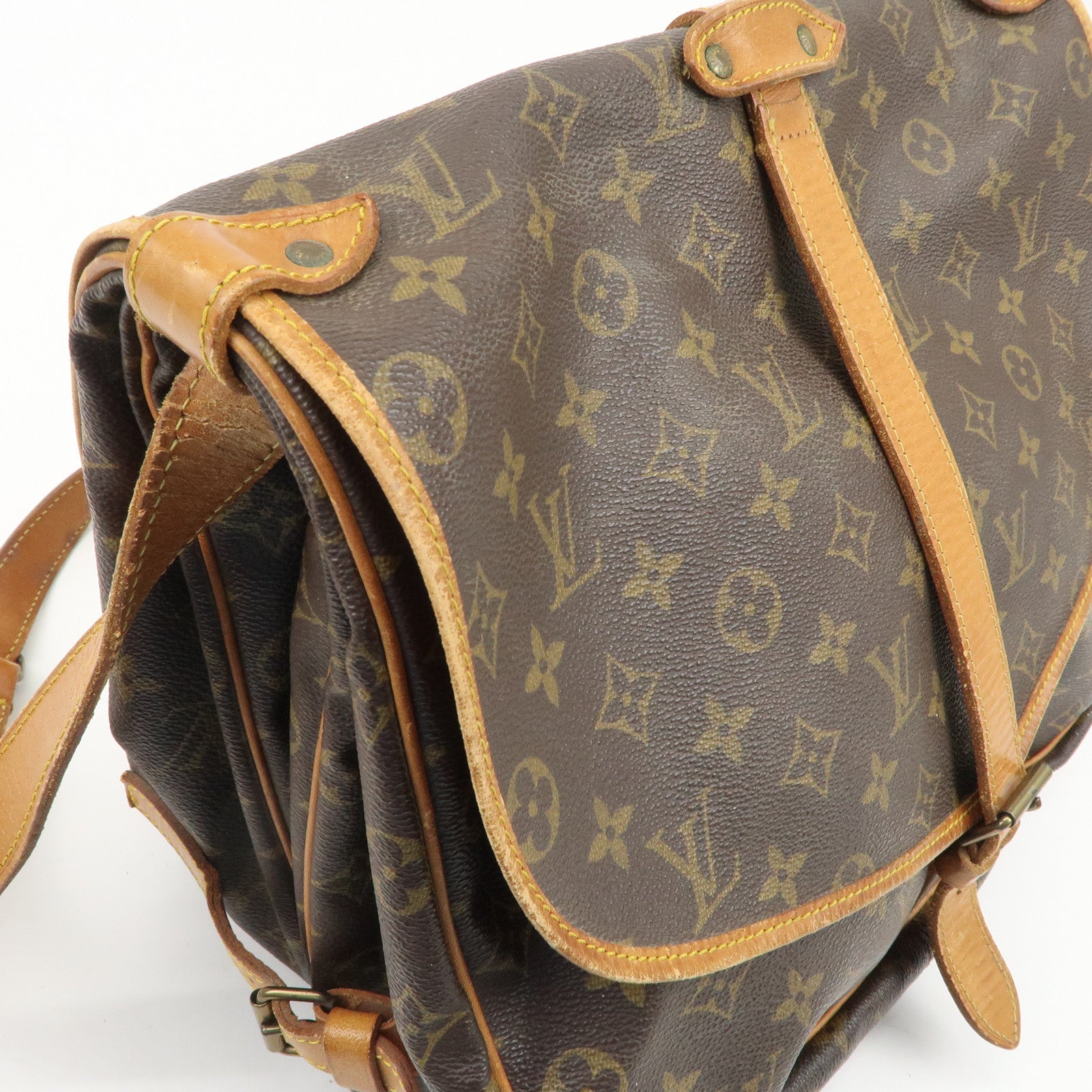 Louis Vuitton Monogram Saumur 35 Shoulder Bag Brown M42254 Used