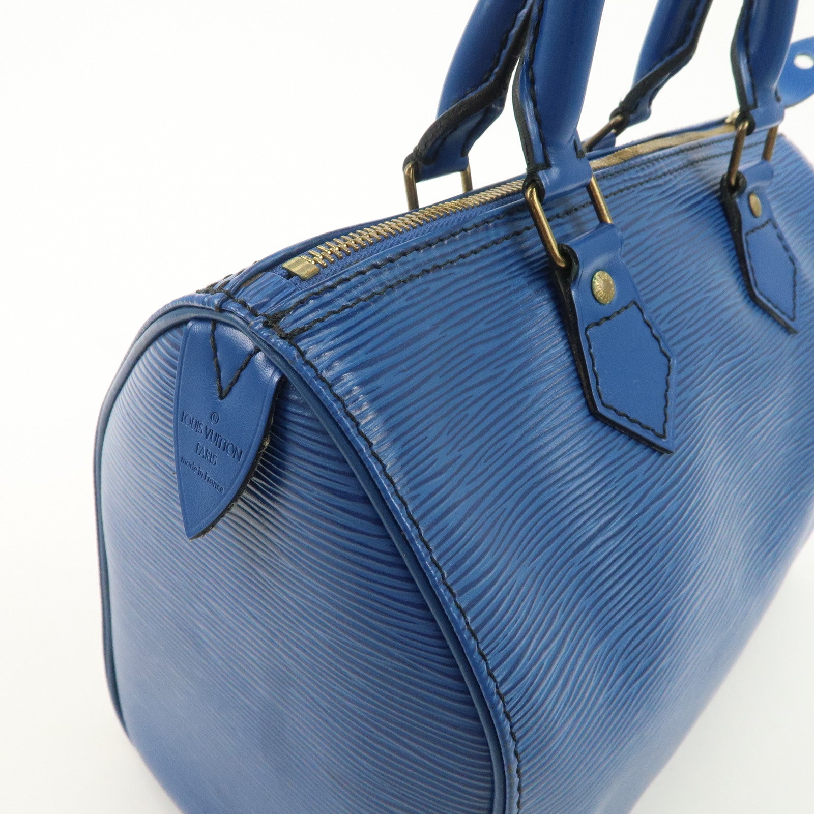 Louis Vuitton Epi Speedy 25 Hand Bag Boston Bag Blue M43015