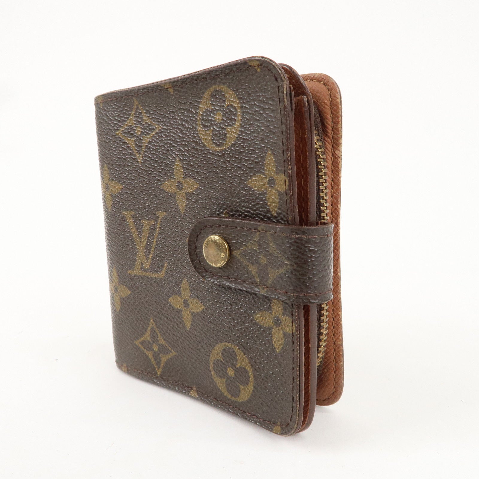 Louis Vuitton Monogram Set Of 2 Compact Zip Small Wallet M61667