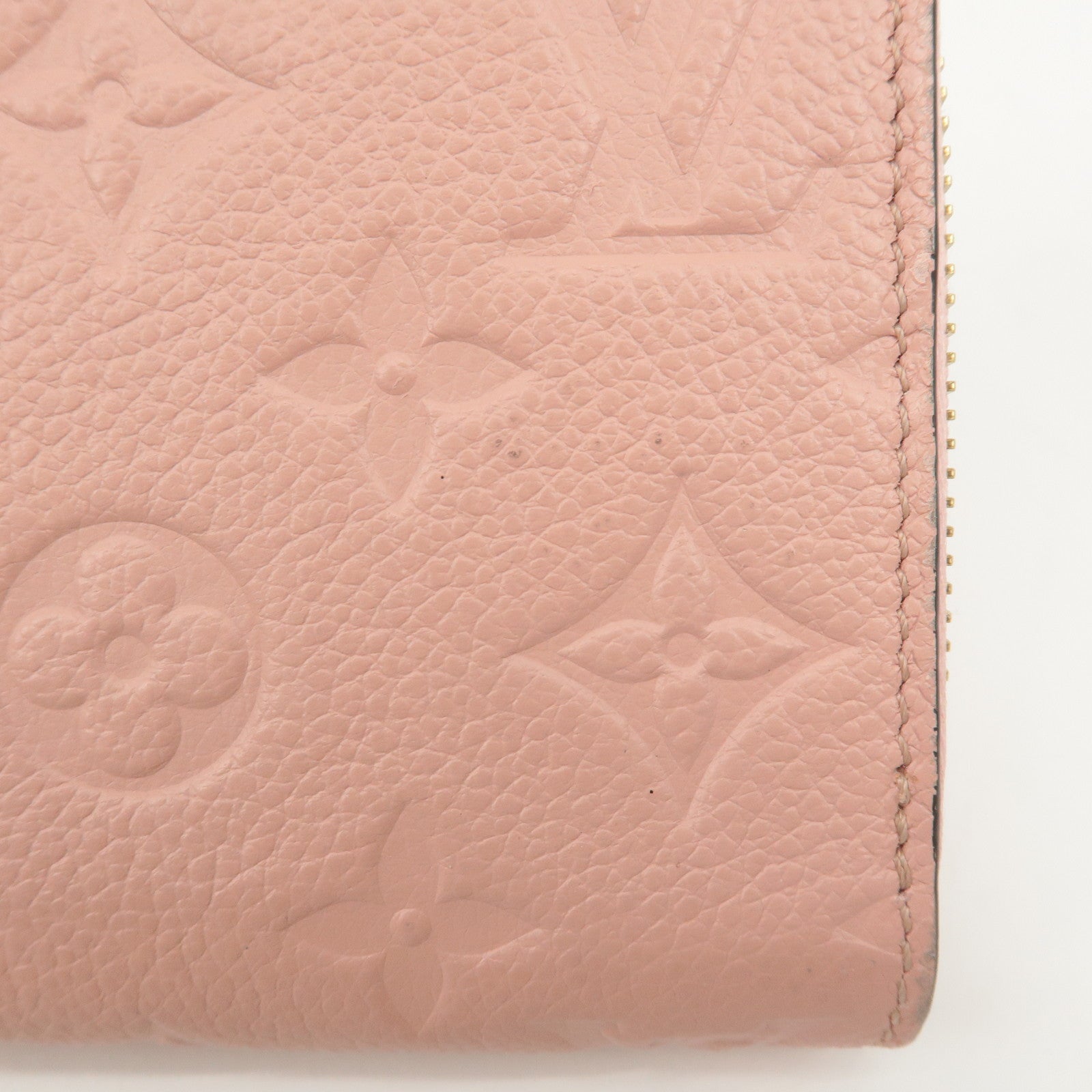 Louis Vuitton Monogram Empreinte Zippy Wallet Rose Poudre M64090 Used