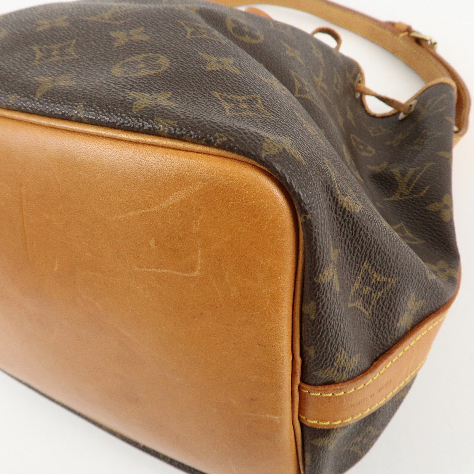 Louis Vuitton Monogram Petit Noe Shoulder Bag Brown M42226