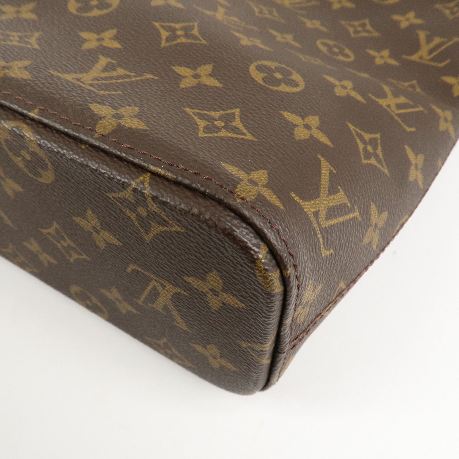 Louis Vuitton Monogram Luco Tote Bag Hand Bag Brown M51155 Used