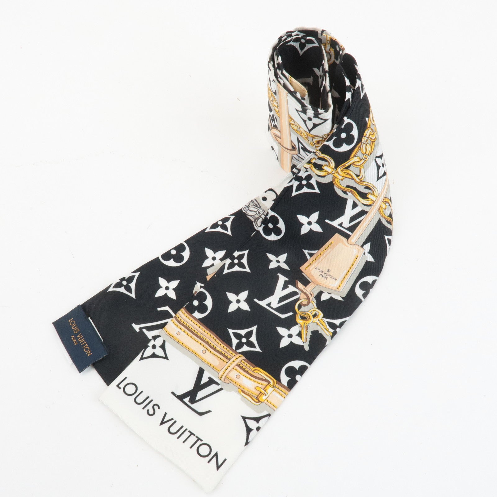 Louis Vuitton Monogram Bando 100% Silk Confidential Noir M78656 Used