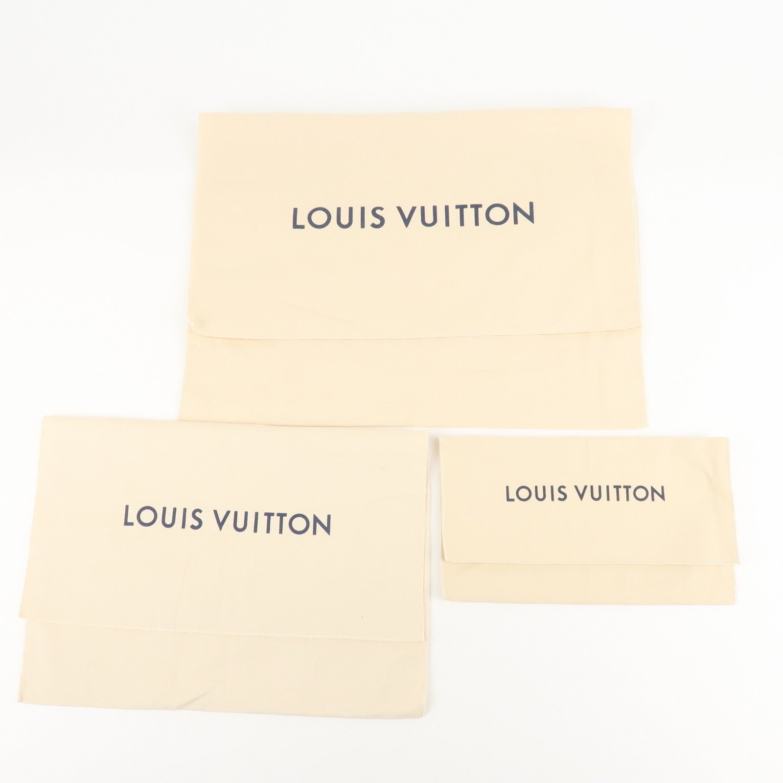 Louis Vuitton Set of 10 Dust Bag Storage Bag Flap New Style Beige Used