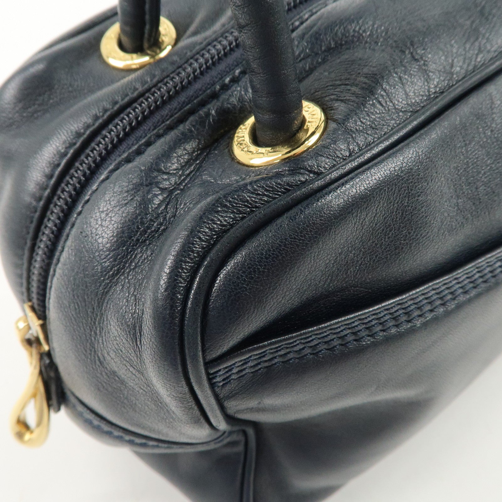 LOEWE Anagram Leather Mini Hand Bag Navy