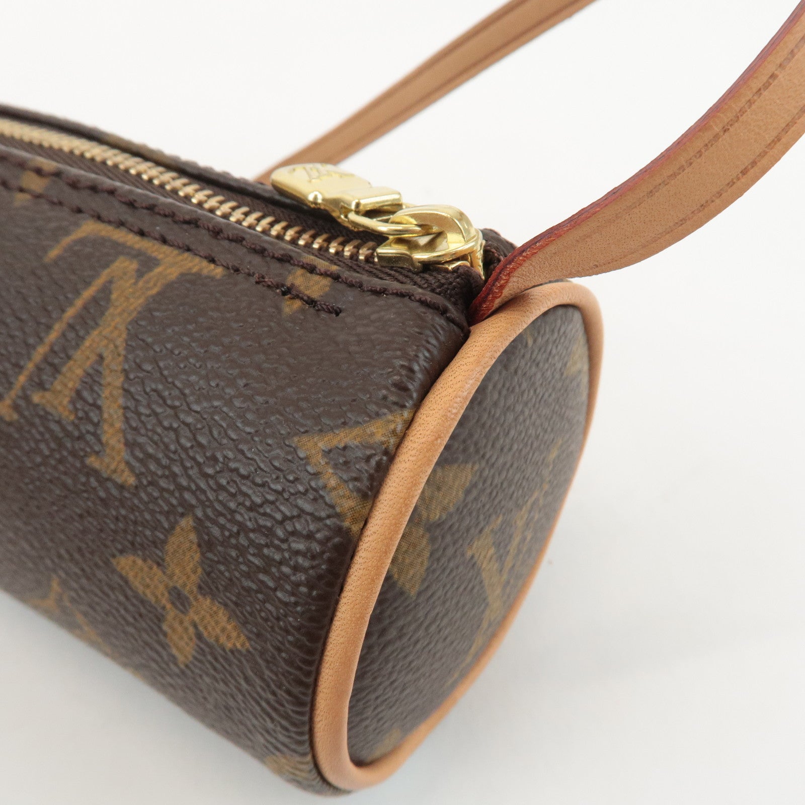 Louis Vuitton Monogram Mini Pouch for Papillon Bag New Style Brown Used