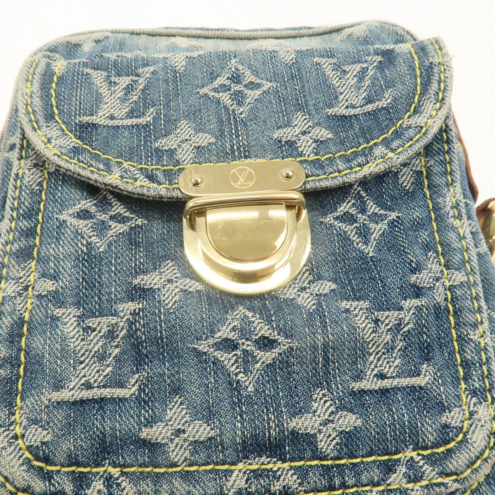 Louis Vuitton Monogram Denim Camera Bag Shoulder Bag Blue M95348